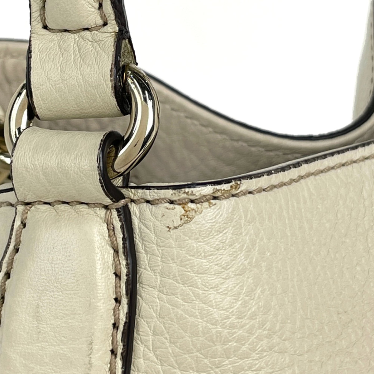Gucci Ivory Leather Handbag (Pre-Owned)