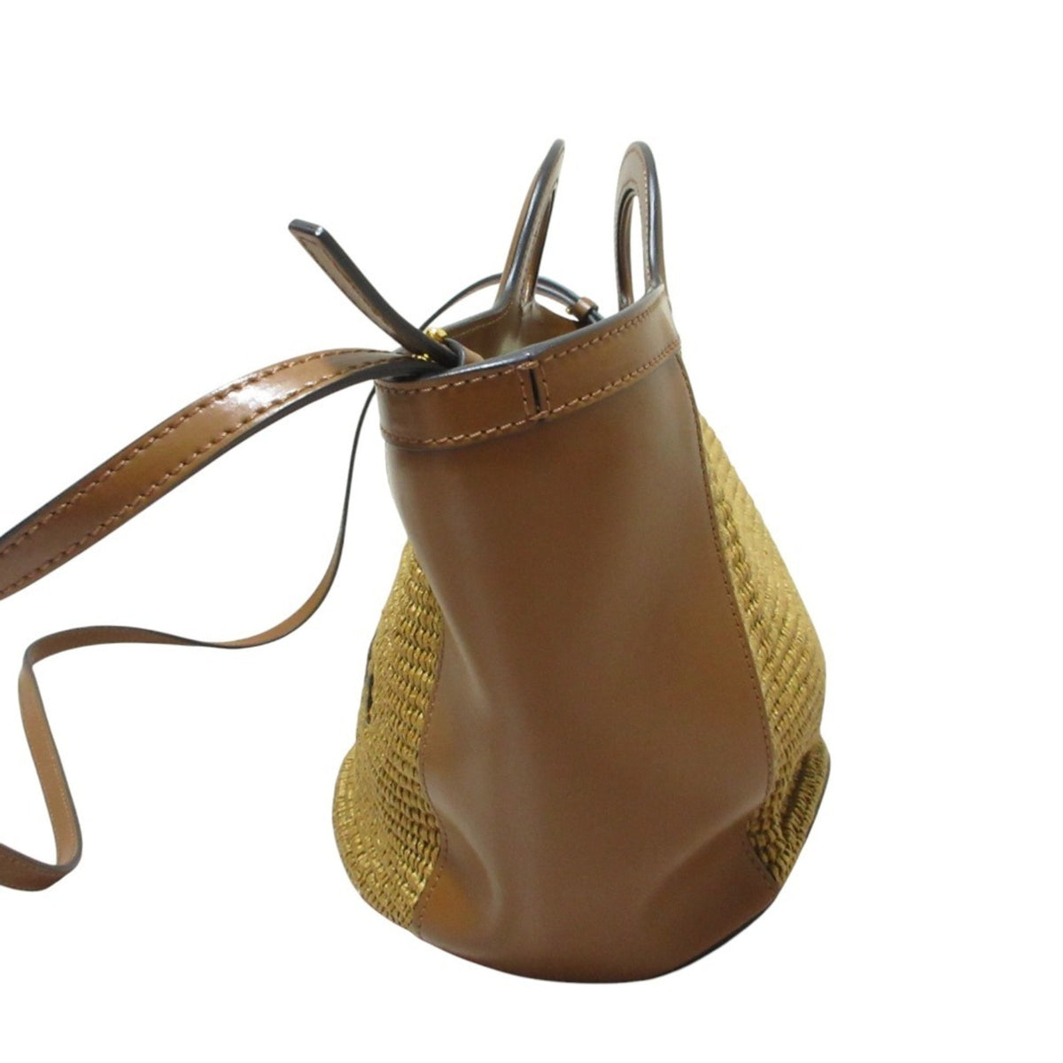 Marni Brown Cotton Handbag Shoulder Bag (Pre-Owned)