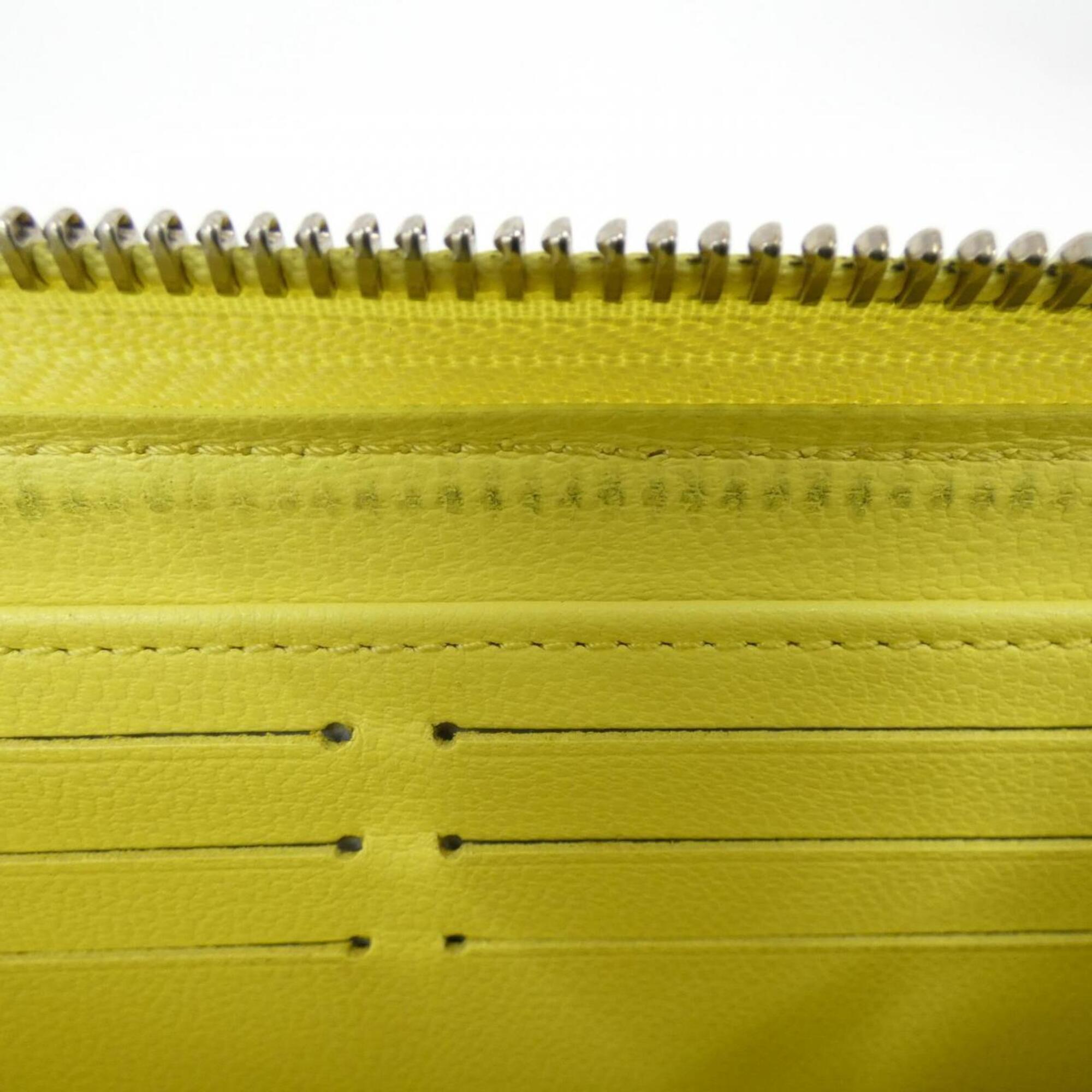 Louis Vuitton Yellow Leather Long Wallet (Bi-Fold) (Pre-Owned)
