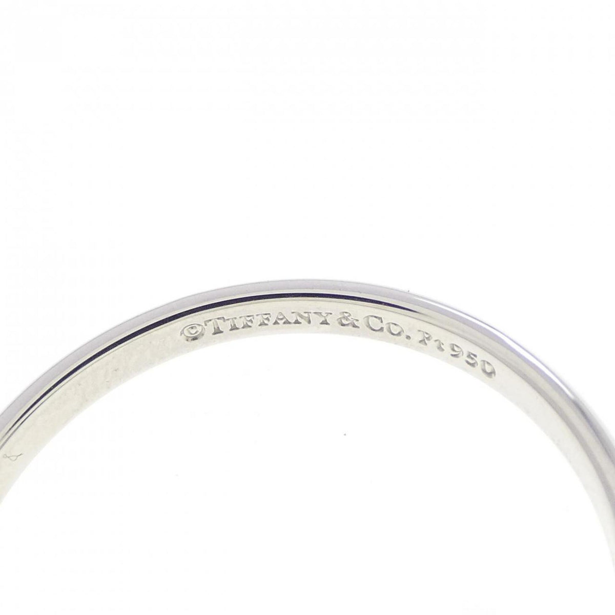 Tiffany Silver Platinum 950 Band Ring (Pre-Owned)