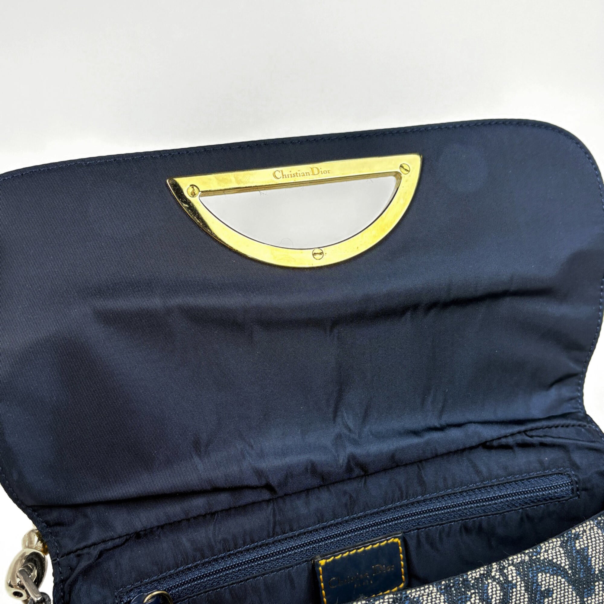 Christian Dior Navy Trotter Shoulder Bag (Pre-Owned)