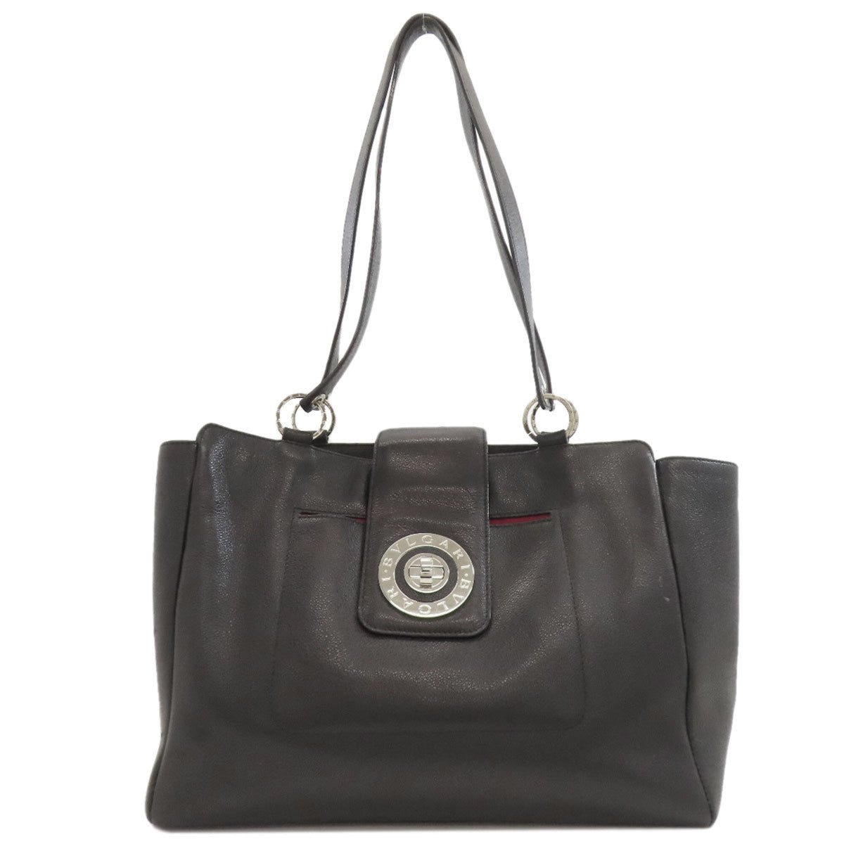 Bvlgari Black Leather Tote Bag (Pre-Owned)