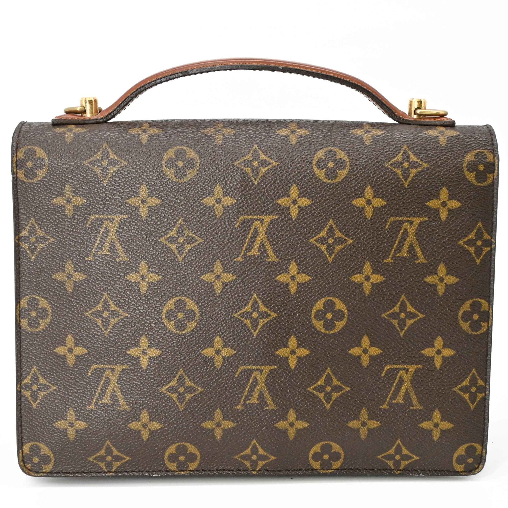 Louis Vuitton Brown Monogram Monogram Briefcase Handbag (Pre-Owned)