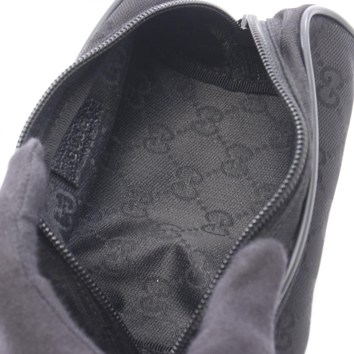 Gucci Black Canvas Leather Pouch (Pre-Owned)
