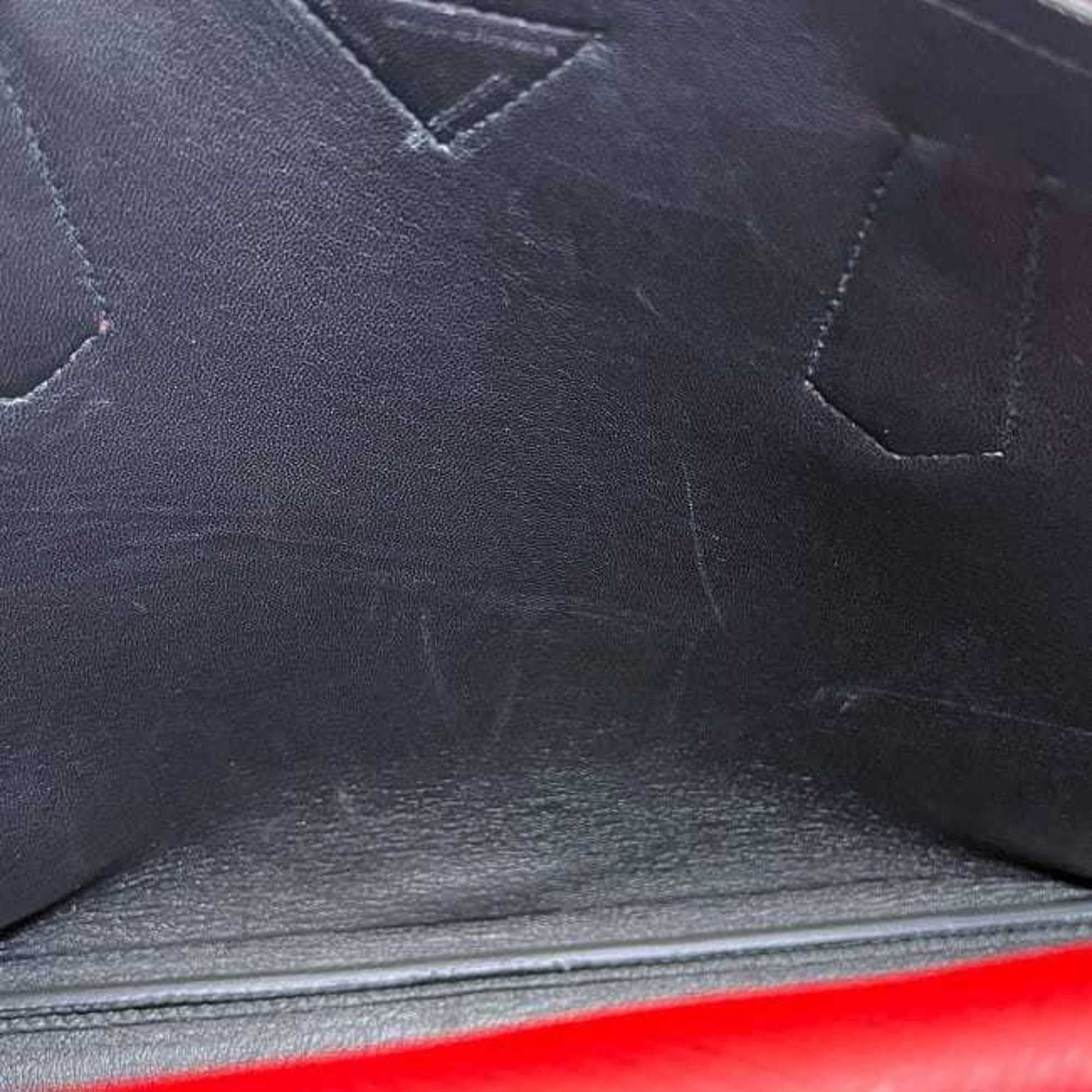 Prada Fuoco Red Color Saffiano Triangle Tote Bag (Pre-Owned)