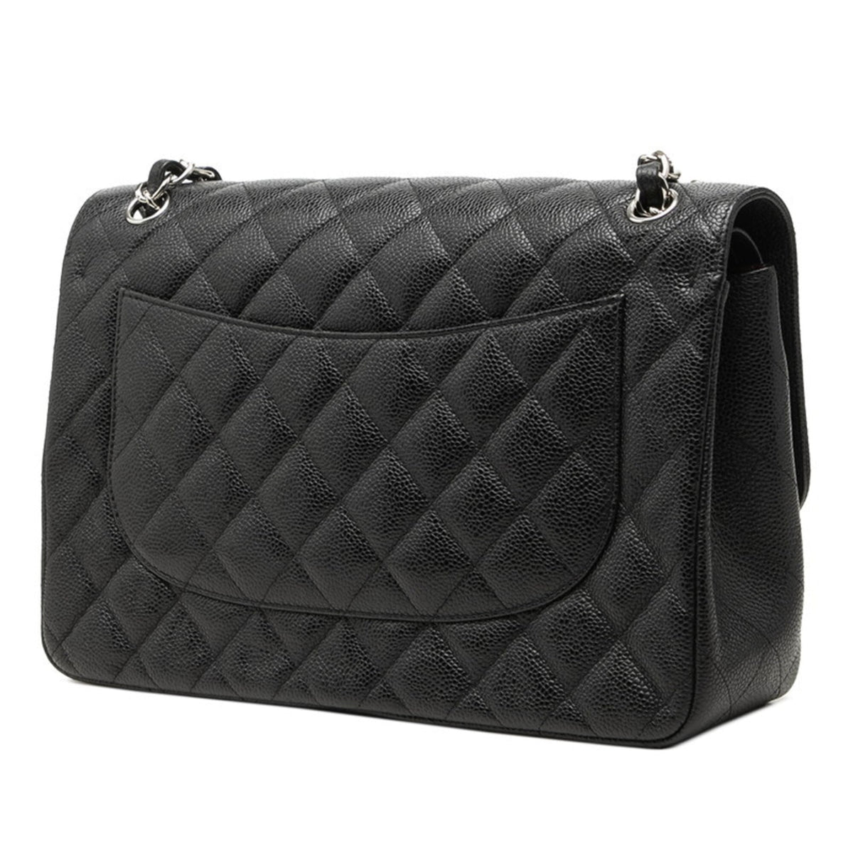 Chanel Black Grained Calfskin Shoulder Bag (Pre-Owned)