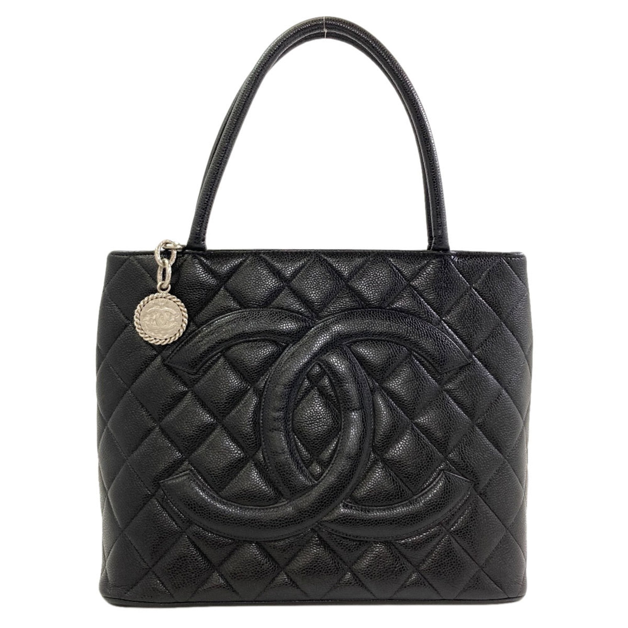 Chanel Black Leather Tote Bag (Pre-Owned)