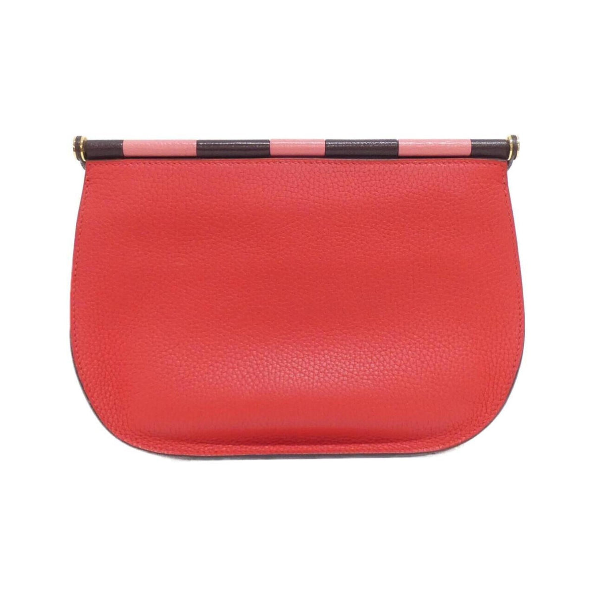 Hermes Red Color Taurillon Clemence Leather Chevre Leather Shoulder Bag (Pre-Owned)