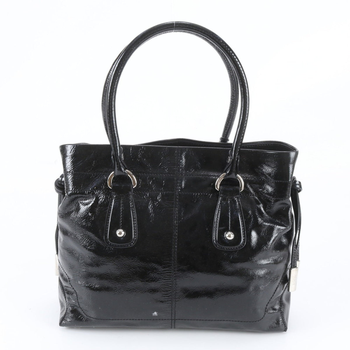 Tod's Black Leather Handbag Shoulder Bag Tote Bag (Pre-Owned)