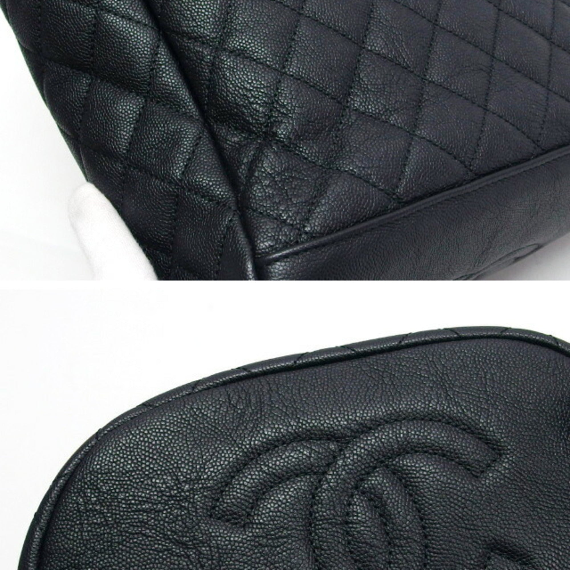 Chanel Black Grained Calfskin Backpack (Pre-Owned)