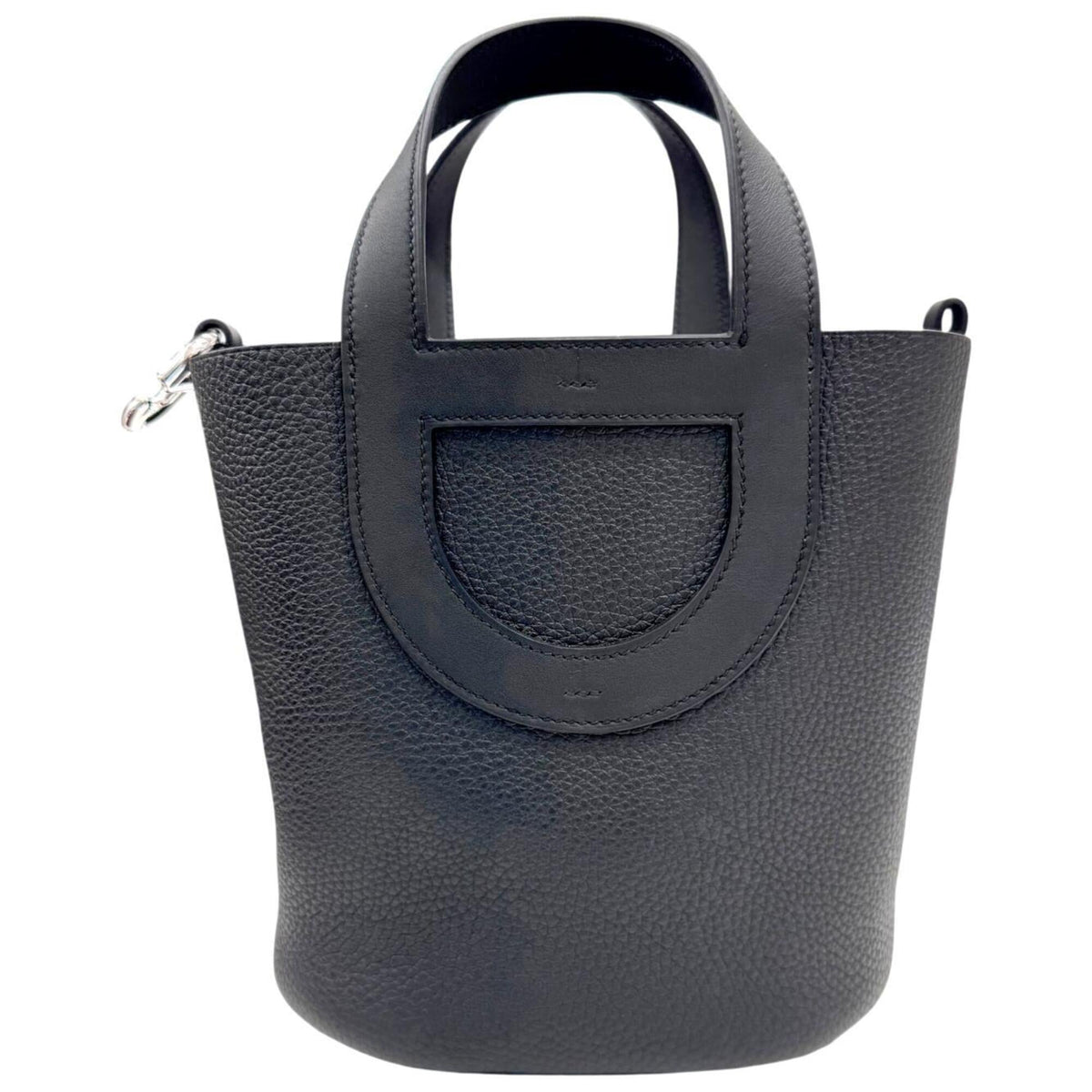 Hermes Black Taurillon Clemence Leather Swift Leather Handbag (Pre-Owned)
