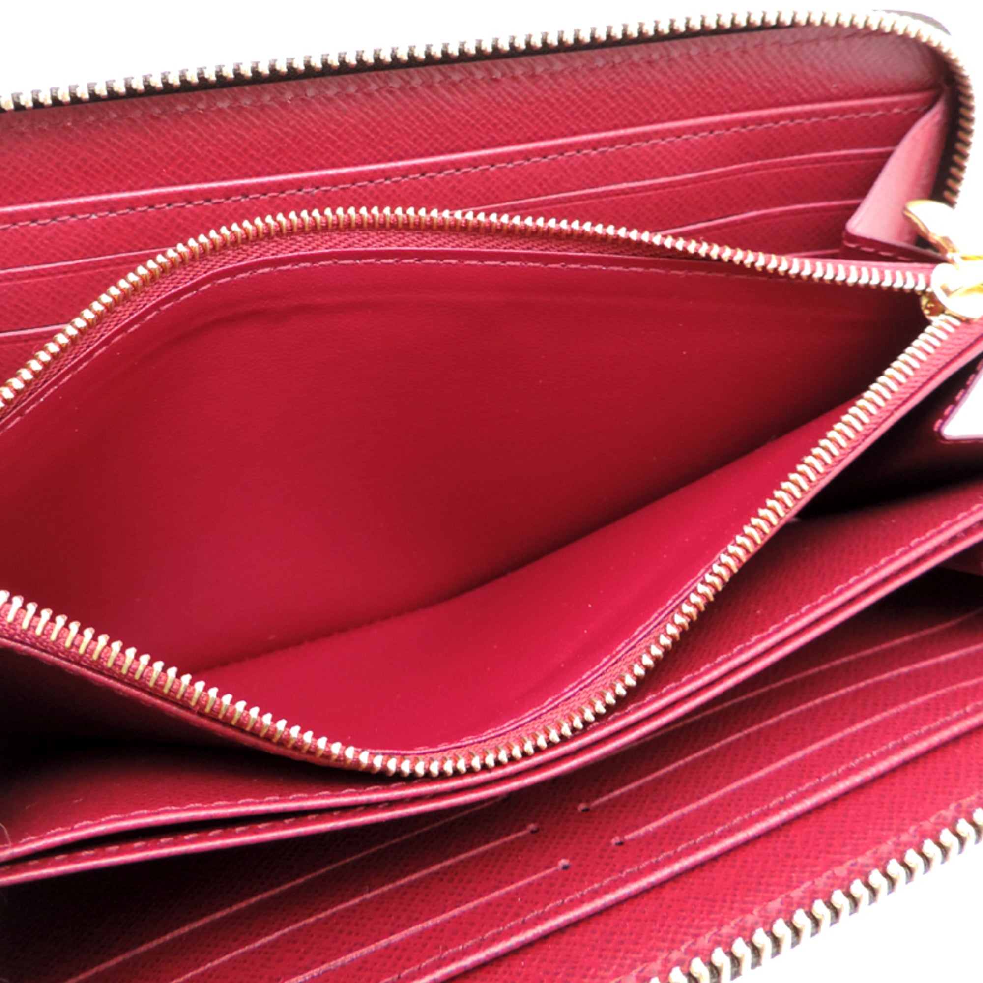 Louis Vuitton Brown Fuchsia Monogram Pink Monogram Long Wallet (Bi-Fold) (Pre-Owned)