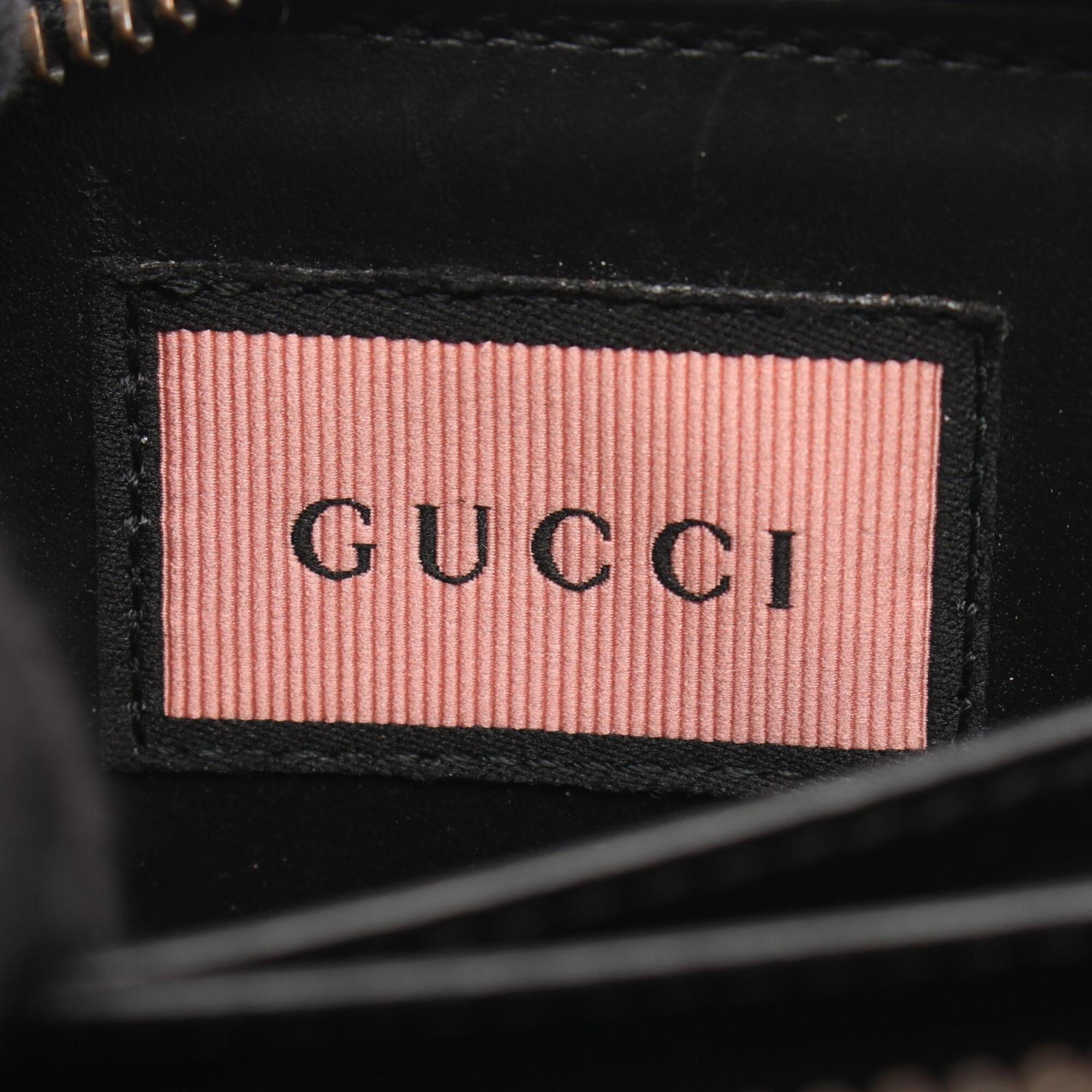 Gucci Black Blue Yellow Leather Coin Purse/Coin Case (Pre-Owned)