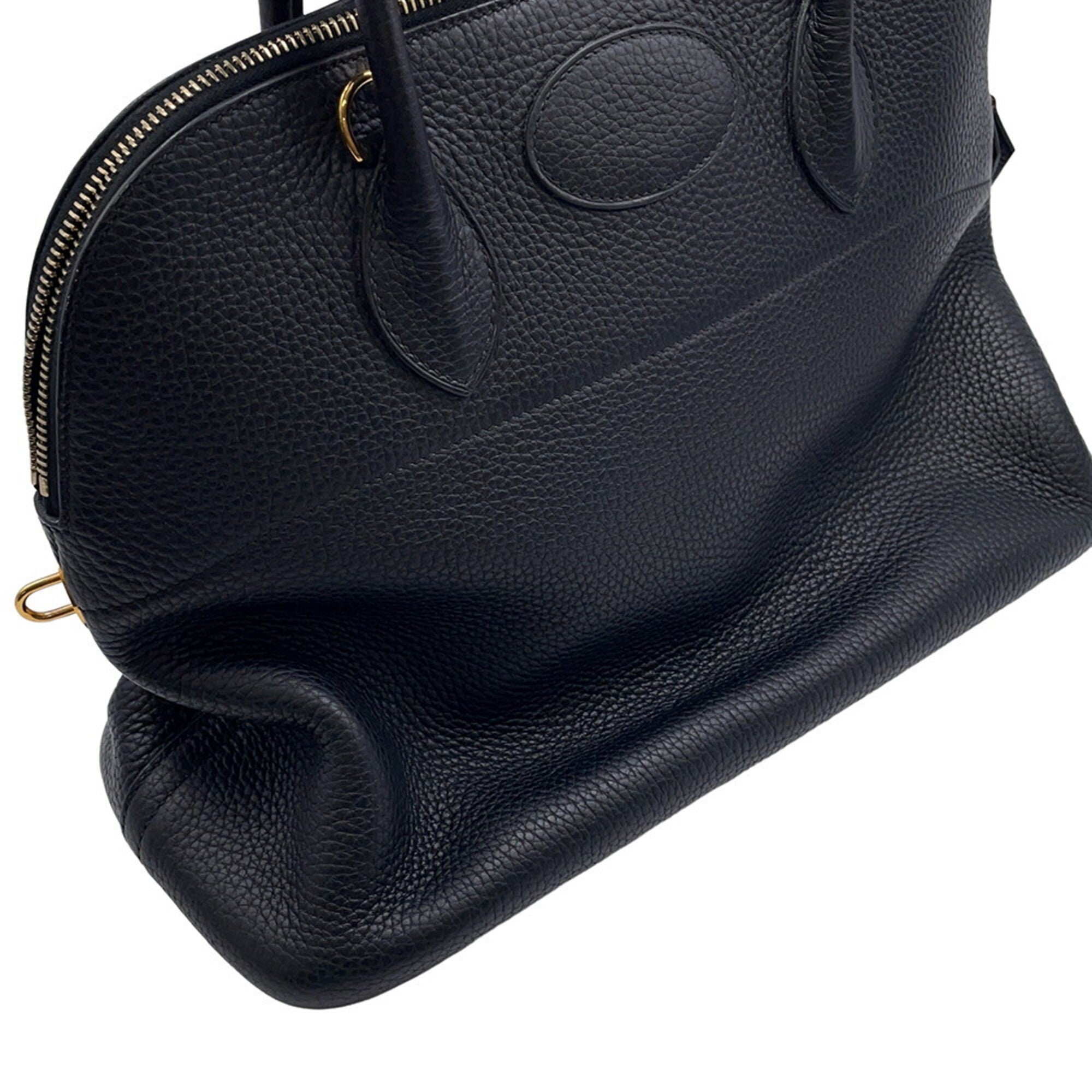 Hermes Black Taurillon Clemence Leather Handbag (Pre-Owned)