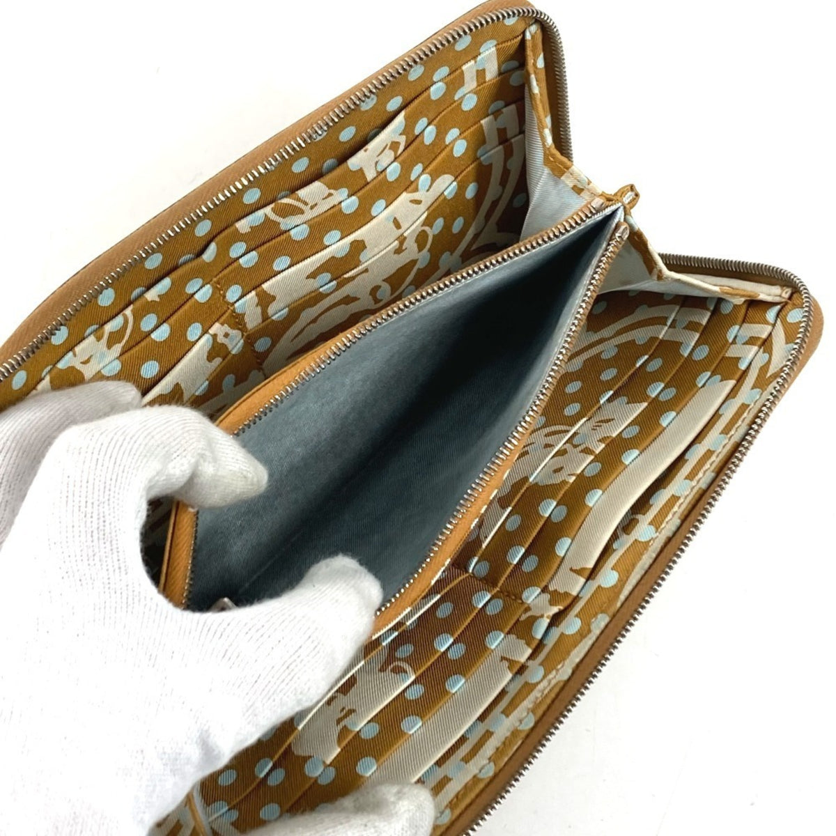 Hermes Beige Epsom Leather Long Wallet (Bi-Fold) (Pre-Owned)