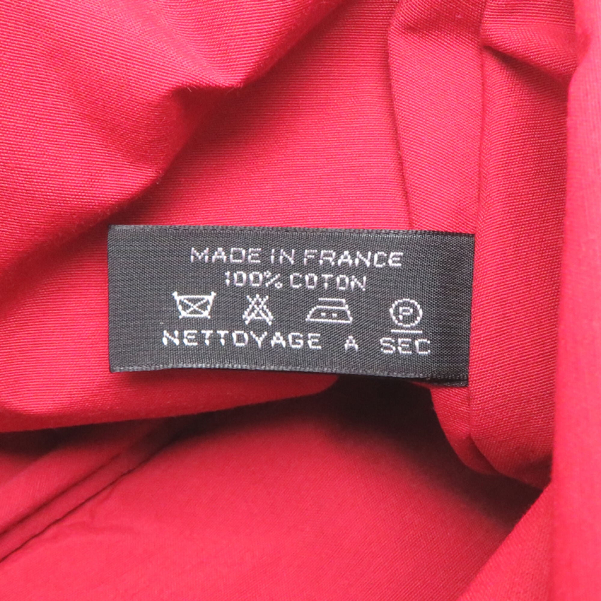 Hermes Red Color Canvas Pouch (Pre-Owned)