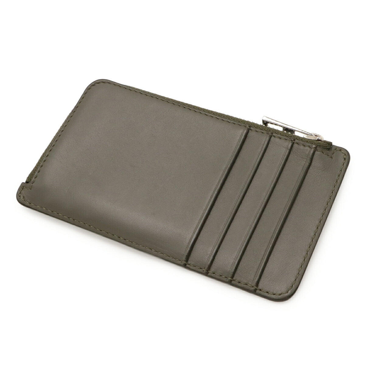 Loewe Gray Leather Coin Purse/Coin Case (Pre-Owned)
