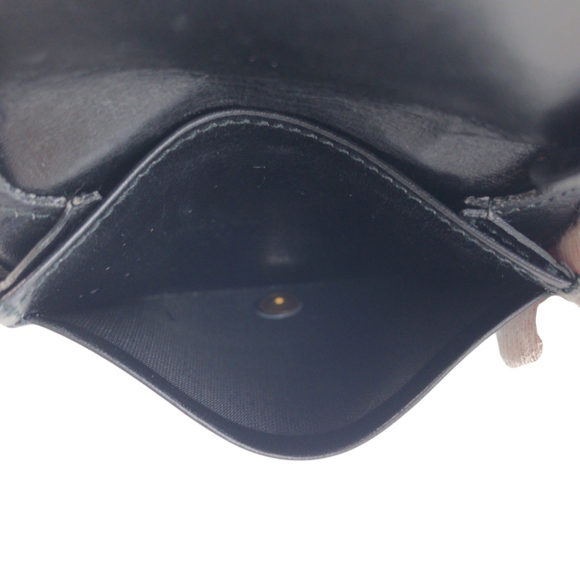 Louis Vuitton Black Leather Coin Purse/Coin Case (Pre-Owned)