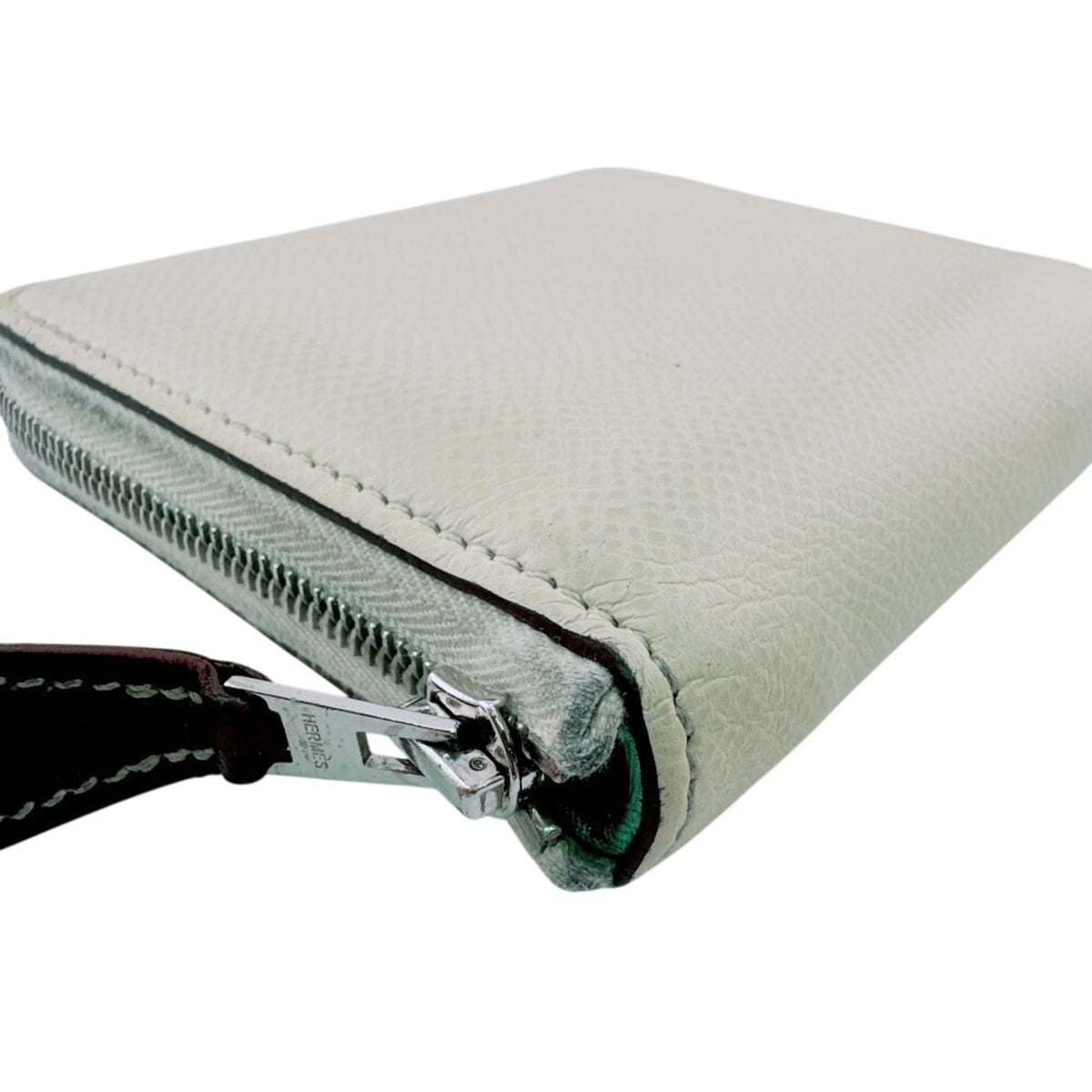 Hermes White Leather Coin Purse/Coin Case (Pre-Owned)