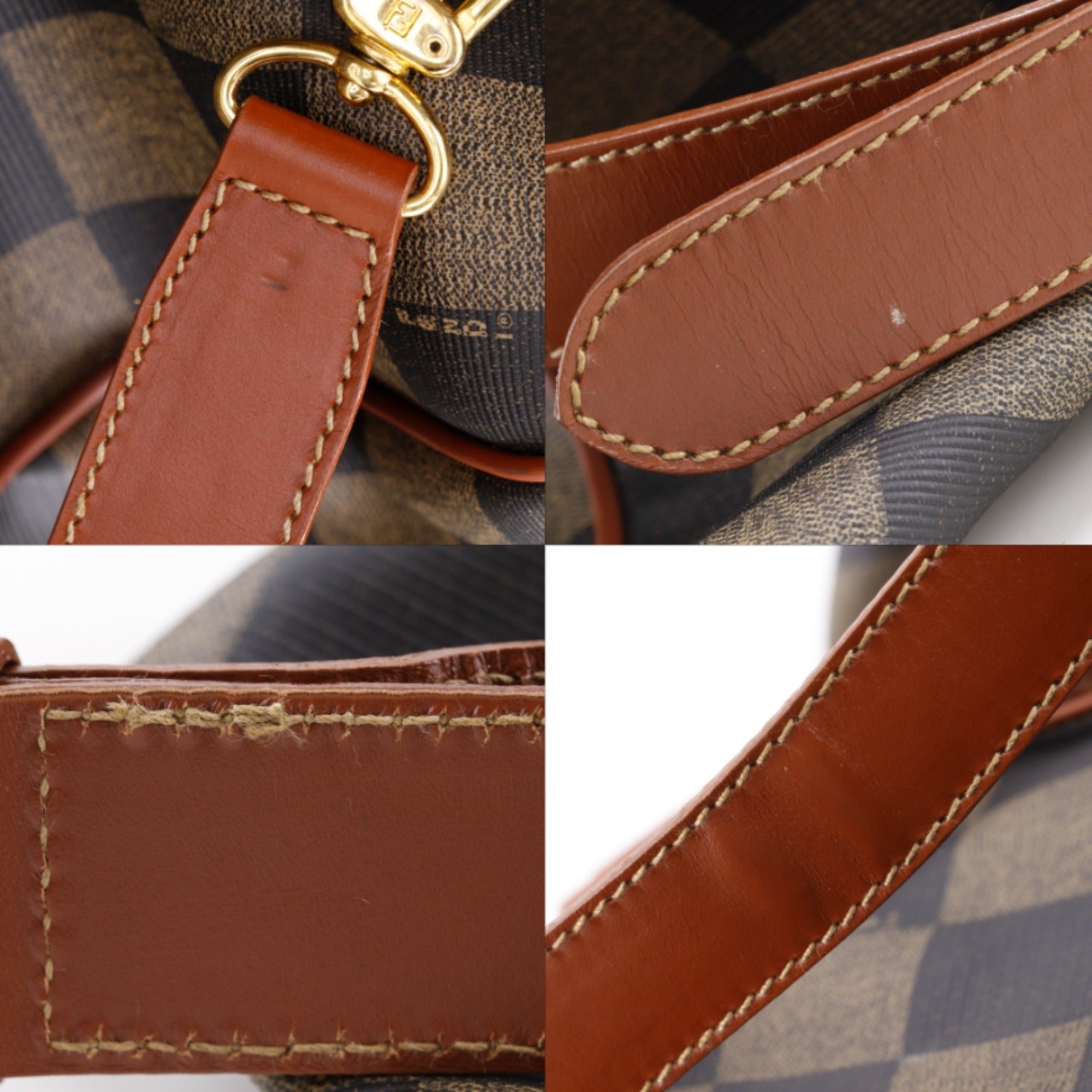Fendi Brown Pvc Boston Bag (Pre-Owned)
