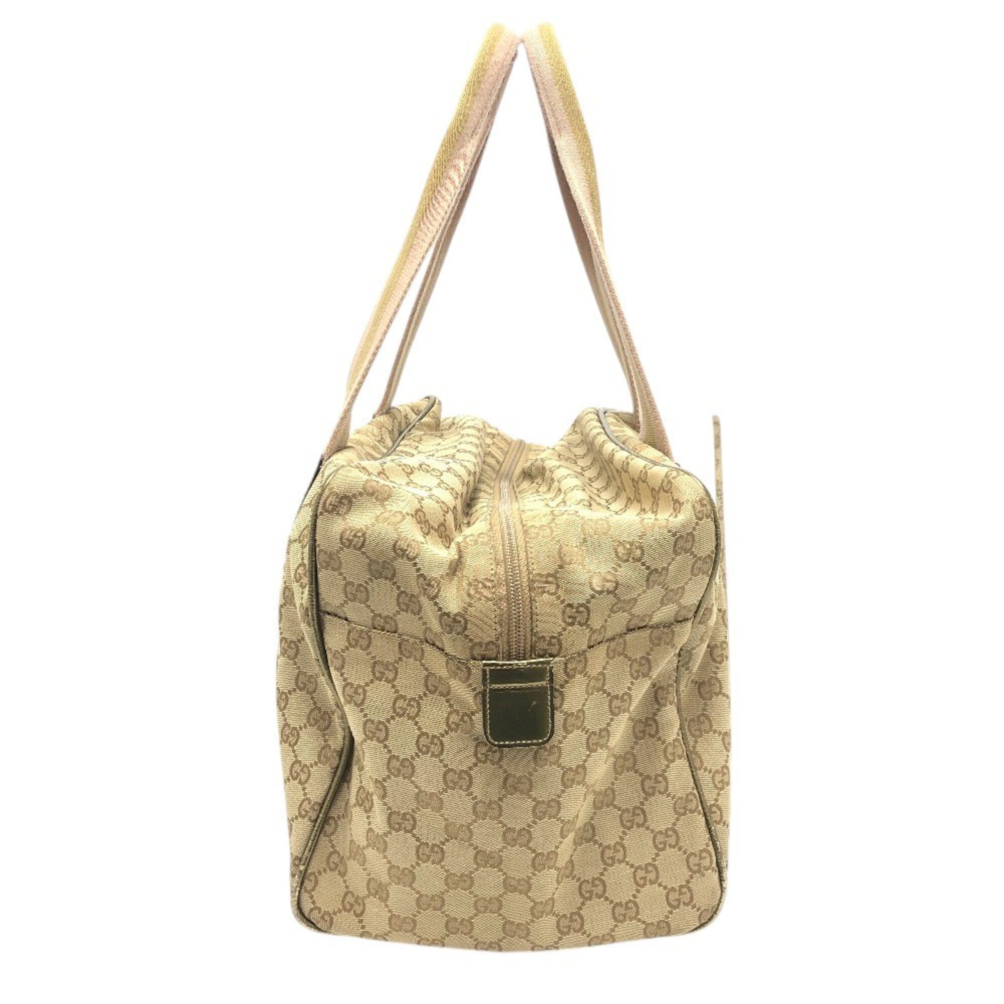 Gucci Beige Gg Canvas Boston Bag Tote Bag (Pre-Owned)