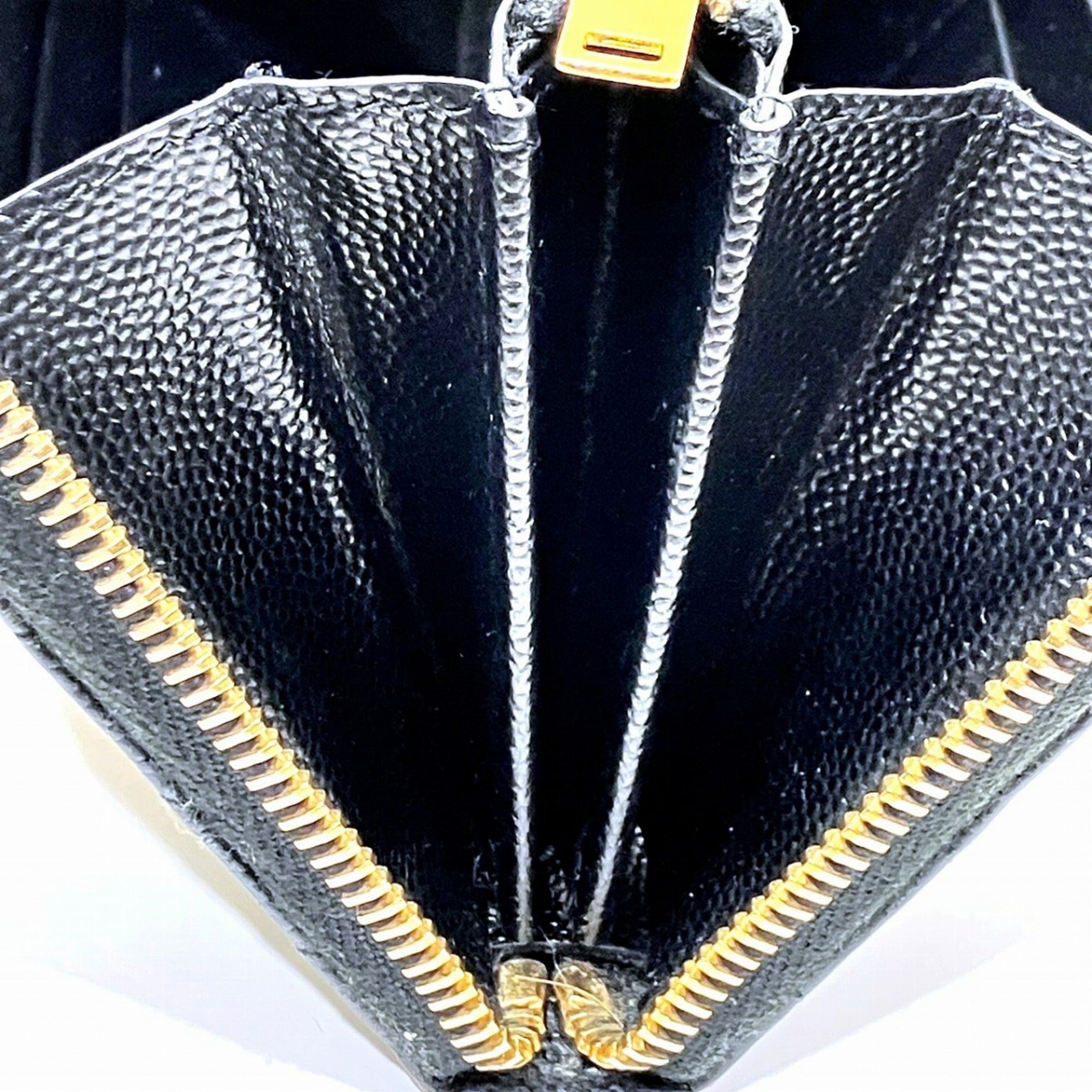 Yves Saint Laurent Black Leather Coin Purse/Coin Case (Pre-Owned)