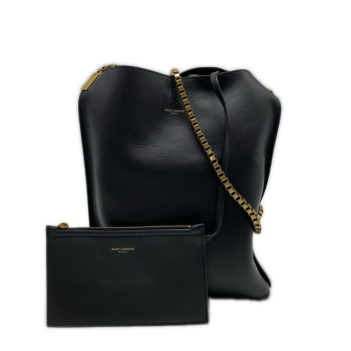 Yves Saint Laurent Black Leather Shoulder Bag (Pre-Owned)