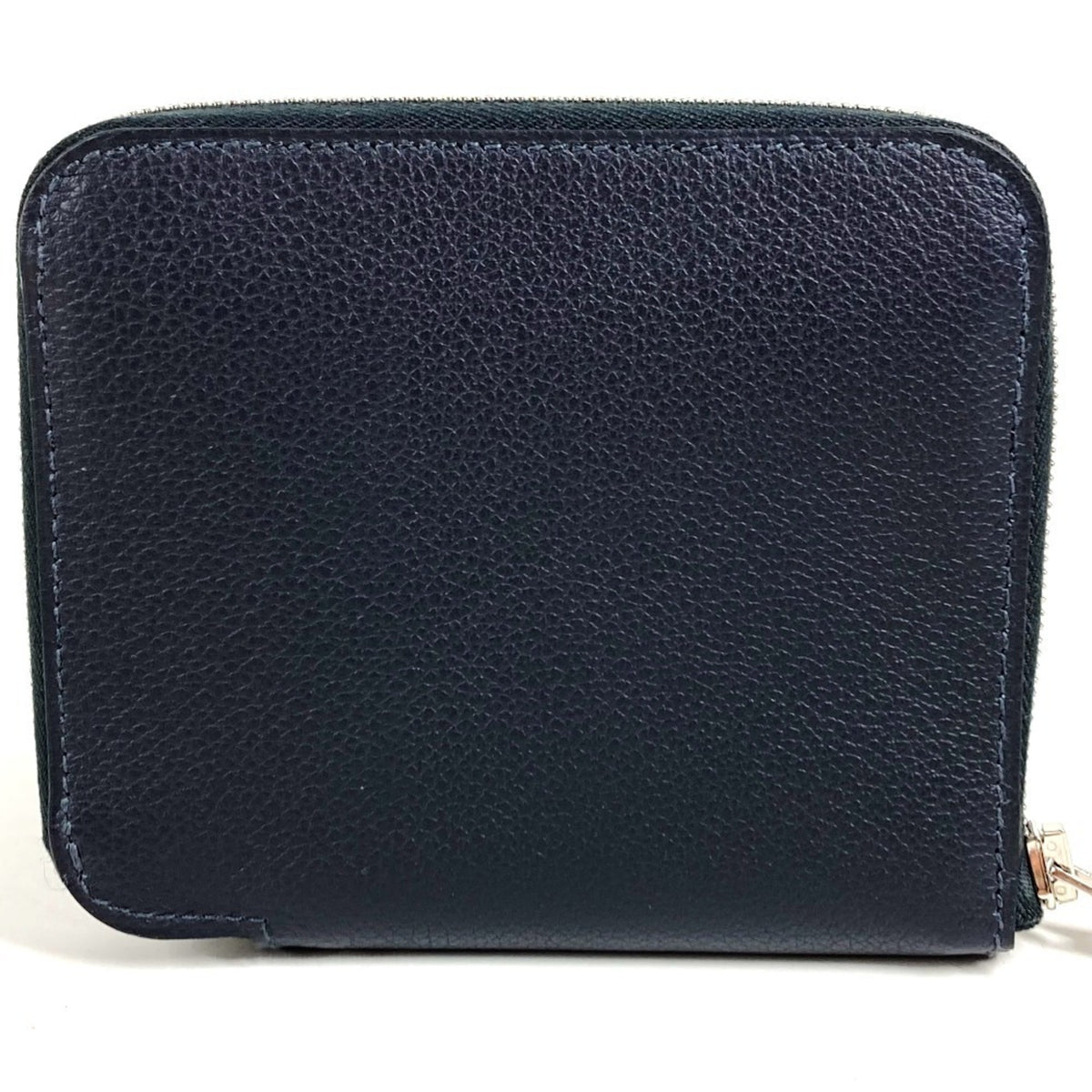 Hermes Navy Leather Coin Purse/Coin Case (Pre-Owned)