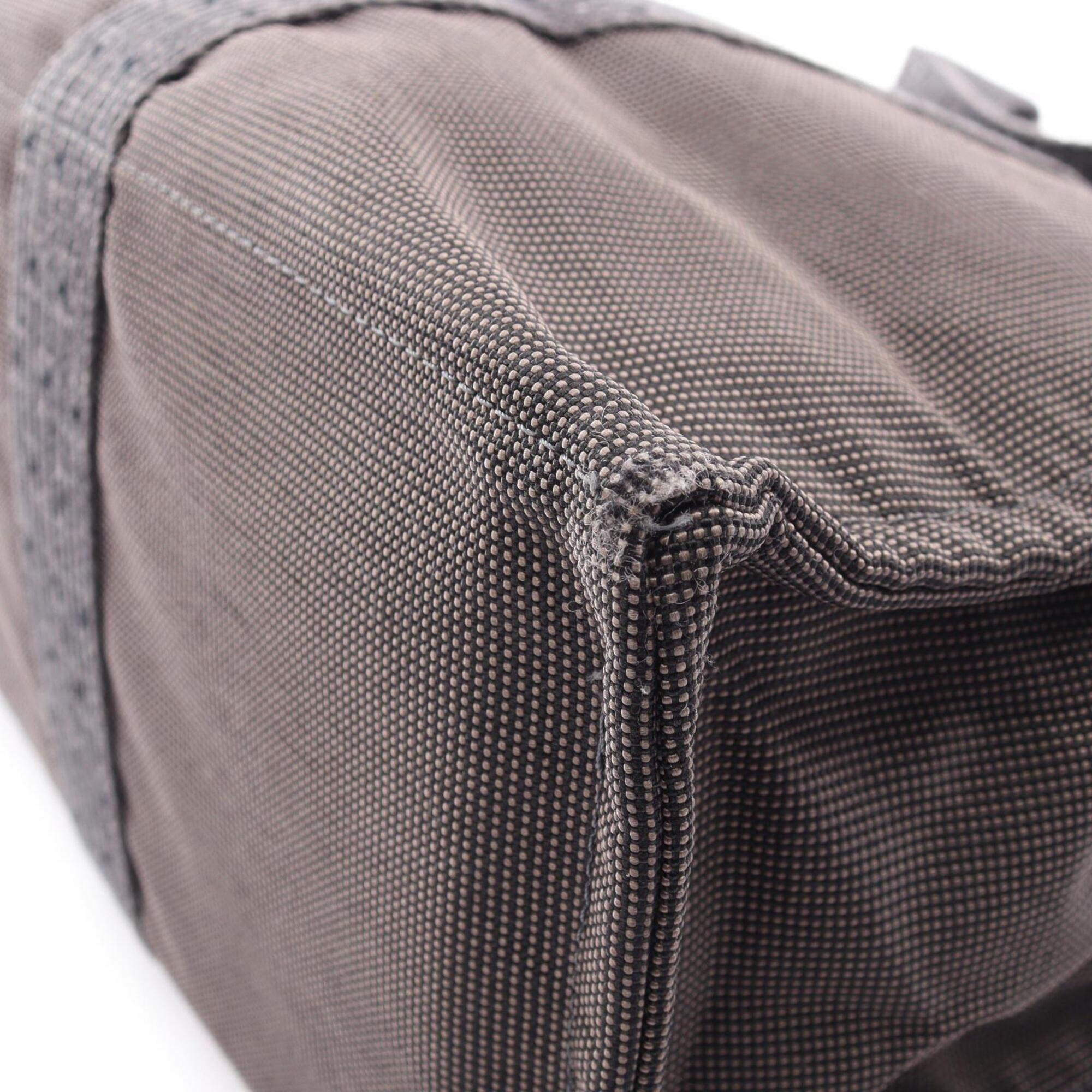 Hermes Gray Canvas Handbag Tote Bag (Pre-Owned)