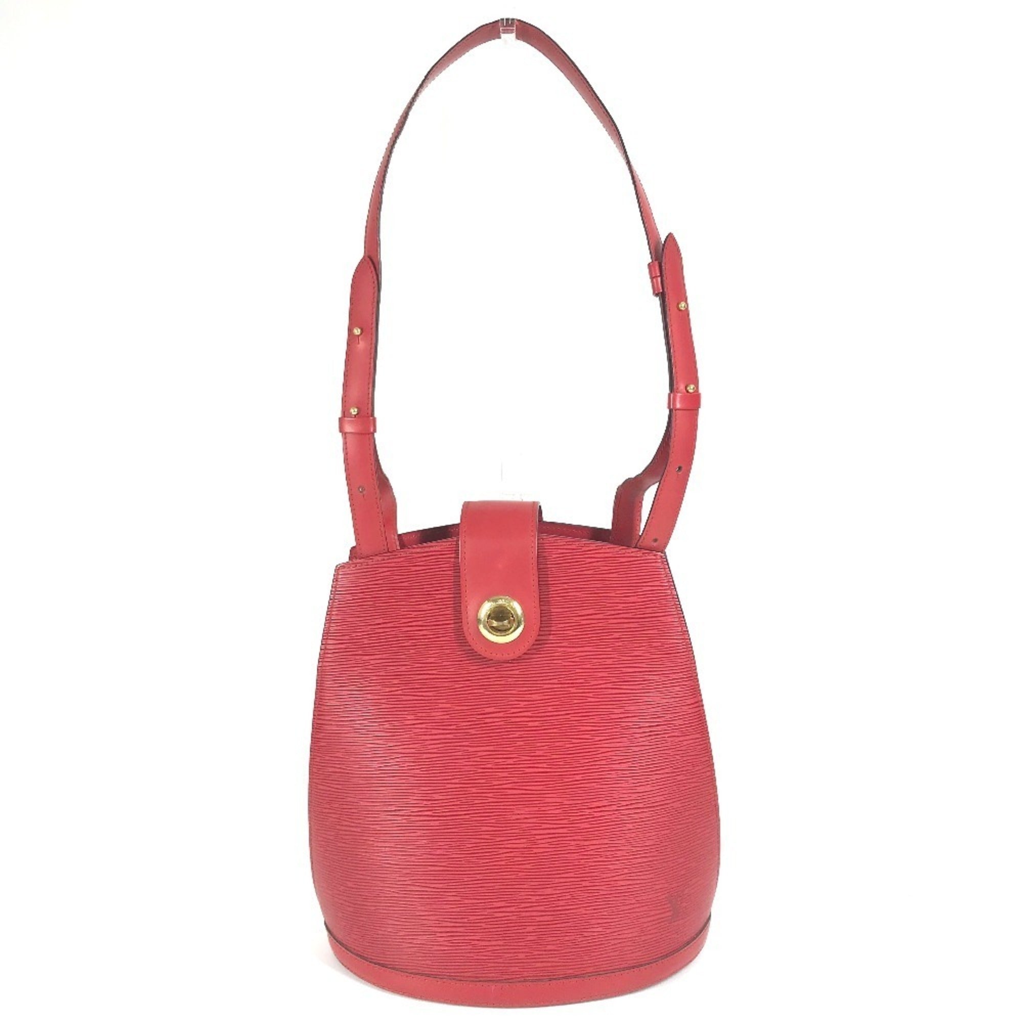 Louis Vuitton Castilian Red Red Color Epi Leather Shoulder Bag (Pre-Owned)