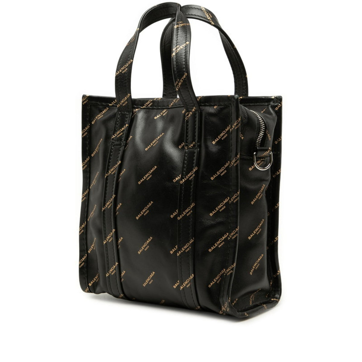 Balenciaga Black Leather Shoulder Bag Tote Bag (Pre-Owned)