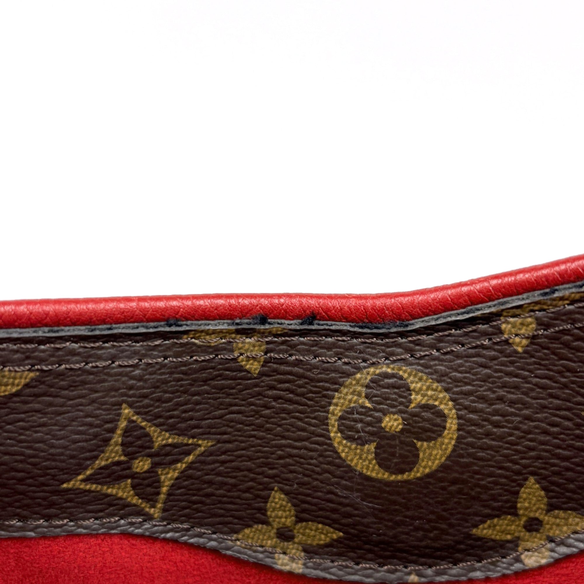 Louis Vuitton Brown Cerise Monogram Red Color Monogram Handbag Shoulder Bag (Pre-Owned)