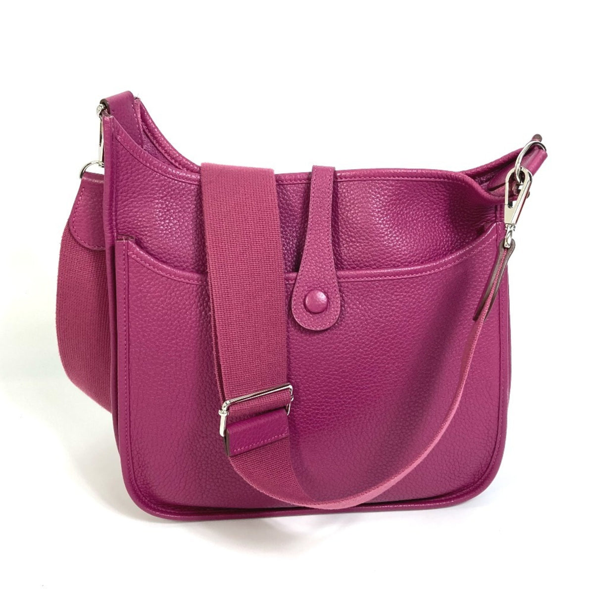 Hermes Purple Tosca Taurillon Clemence Leather Shoulder Bag (Pre-Owned)