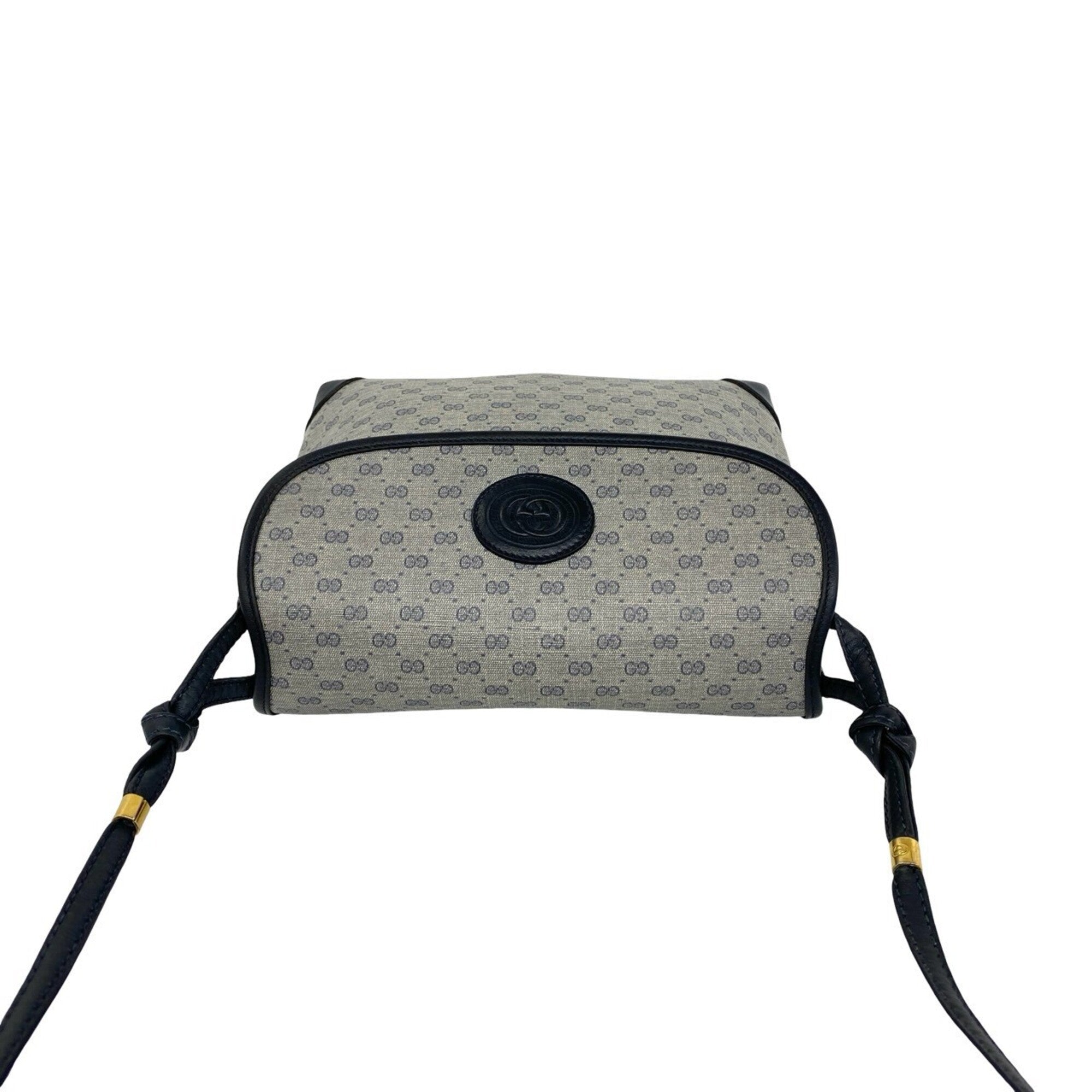 Gucci Navy Leather Pvc Pochette Shoulder Bag (Pre-Owned)