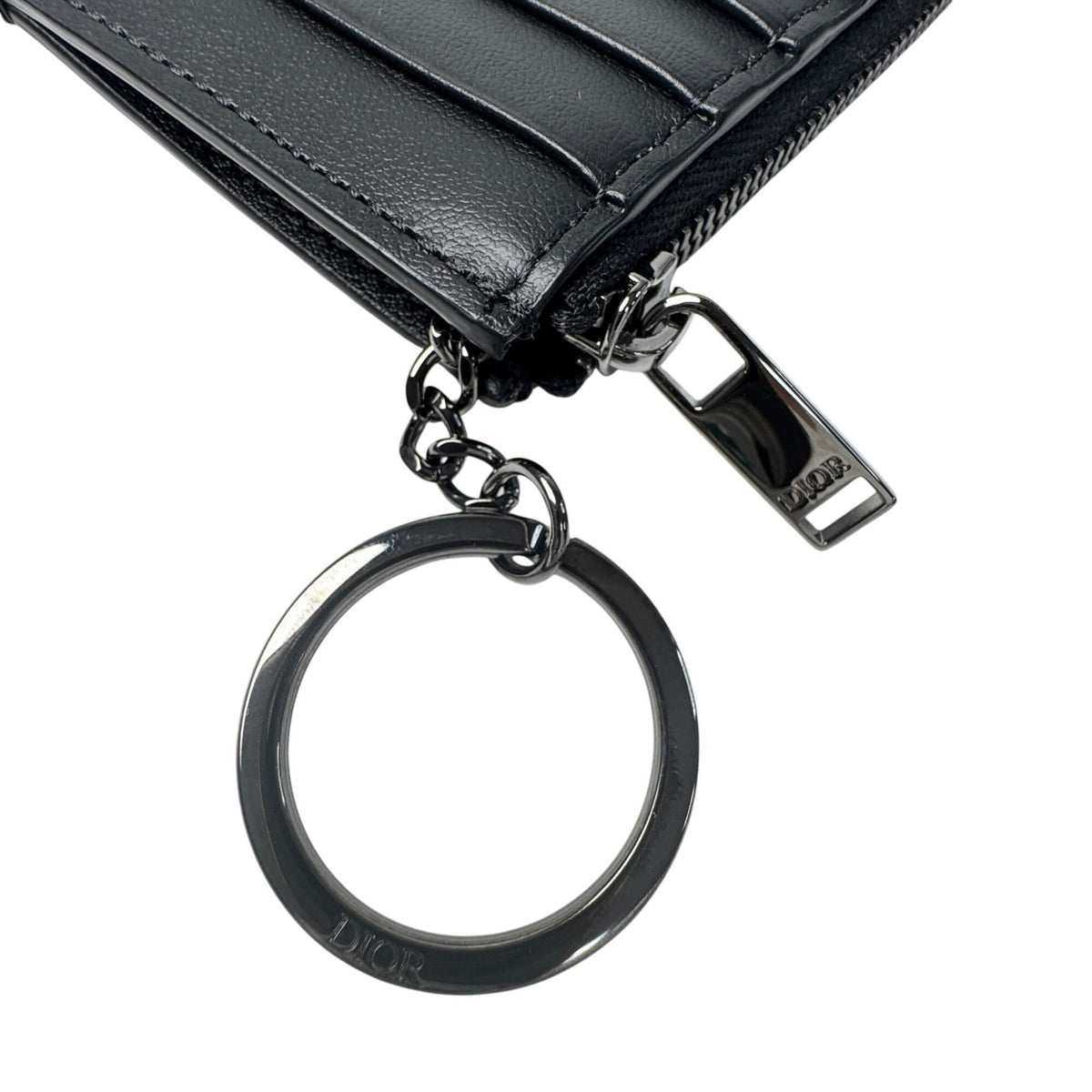 Christian Dior Black Leather Coin Purse/Coin Case (Pre-Owned)