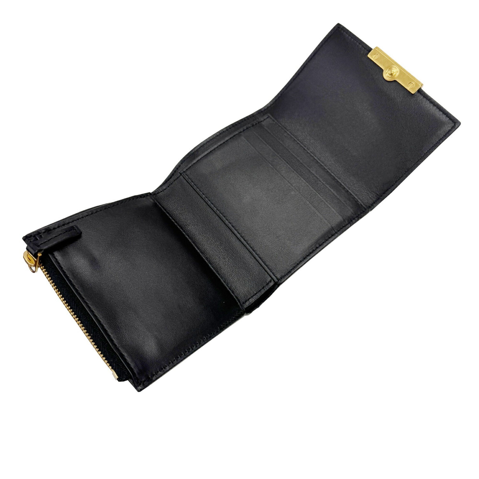 Bottega Veneta Black Wallet (Tri-Fold) (Pre-Owned)