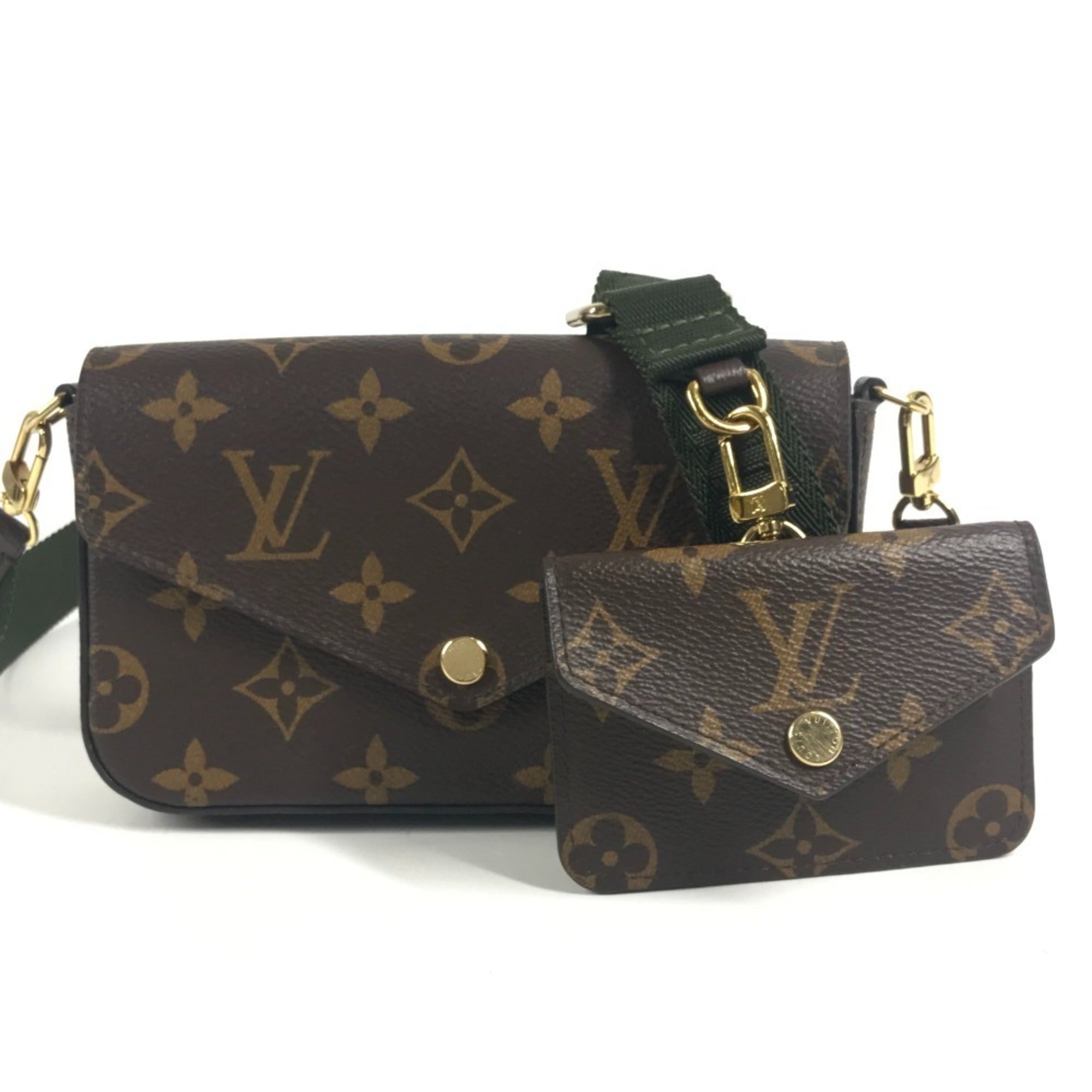 Louis Vuitton Brown Khaki Monogram Monogram Coin Purse/Coin Case (Pre-Owned)