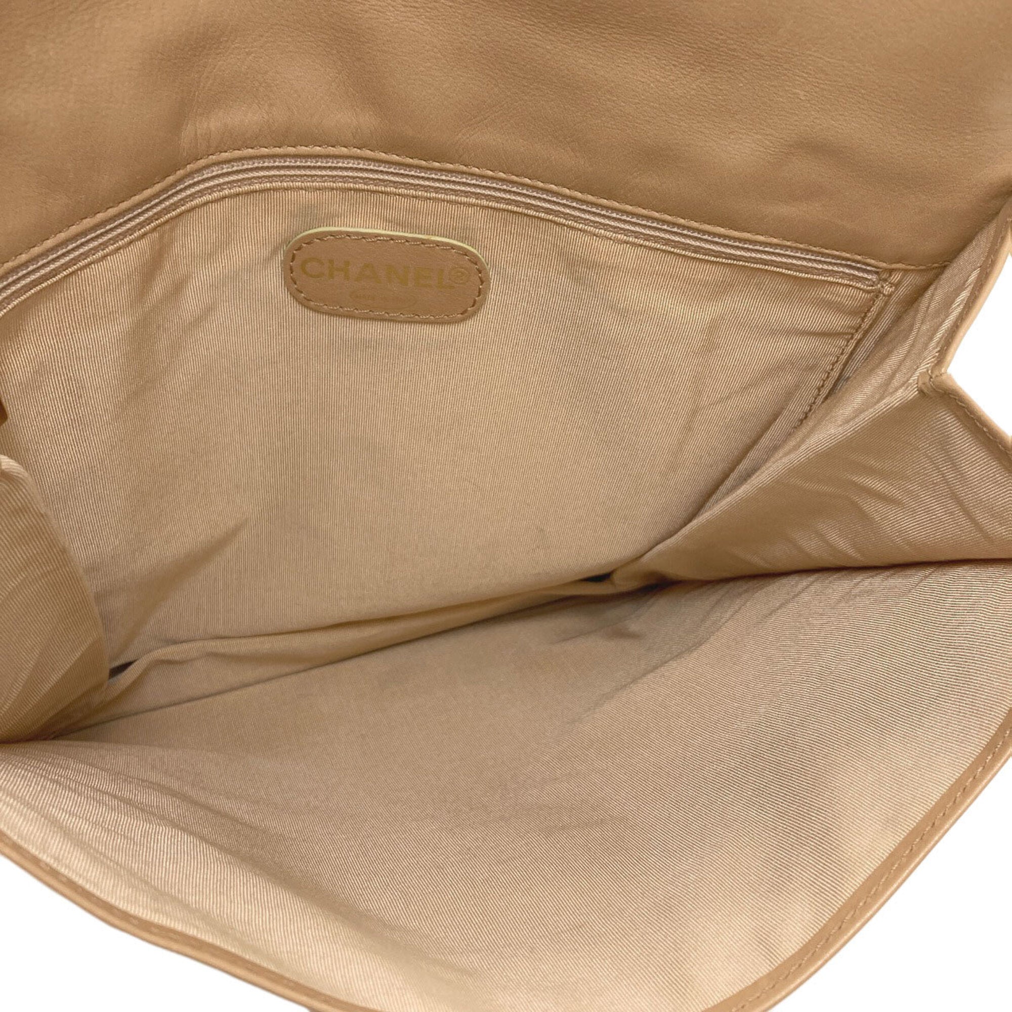Chanel Beige Leather Tote Bag (Pre-Owned)