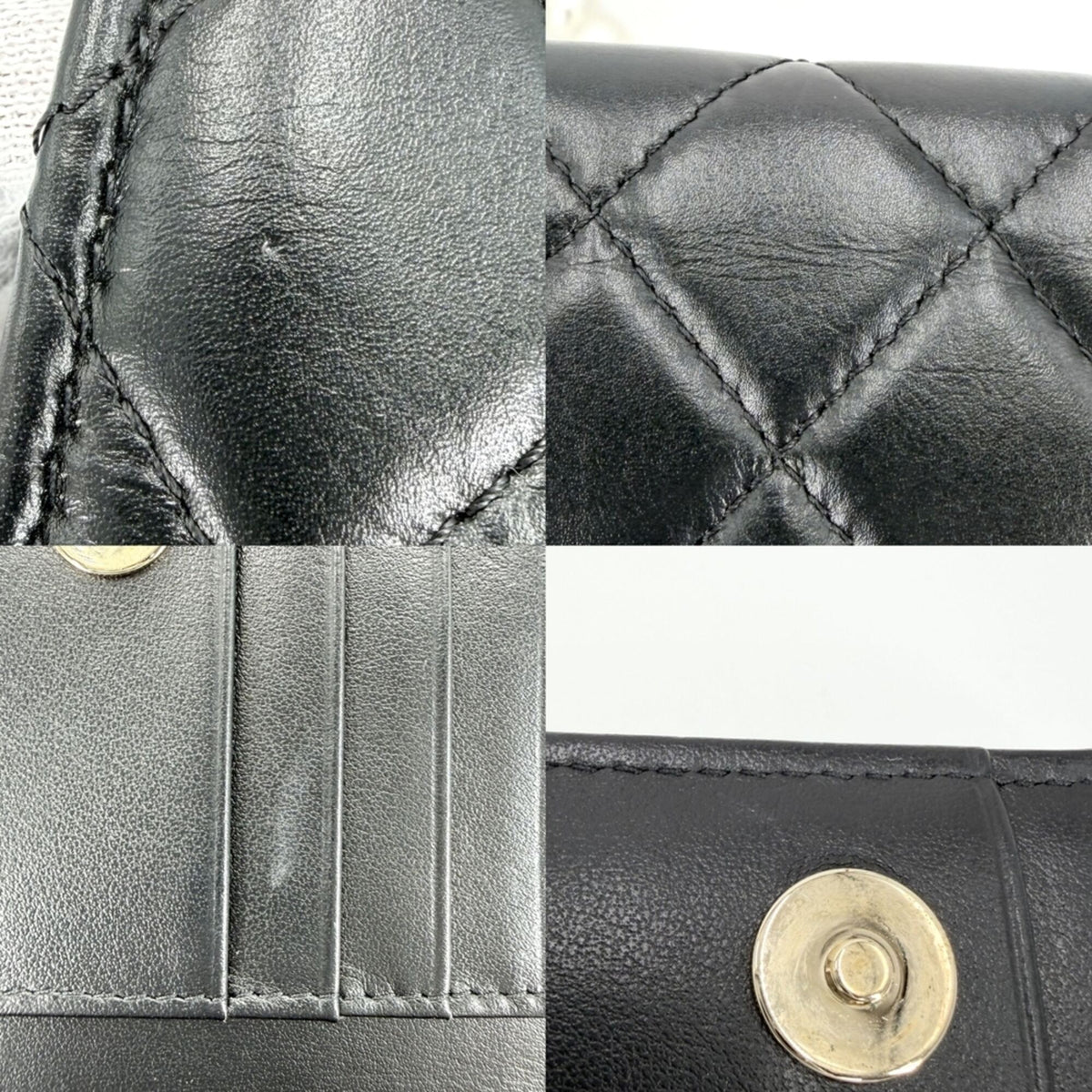 Chanel Matelasse Black Leather Shoulder Bag (Pre-Owned)