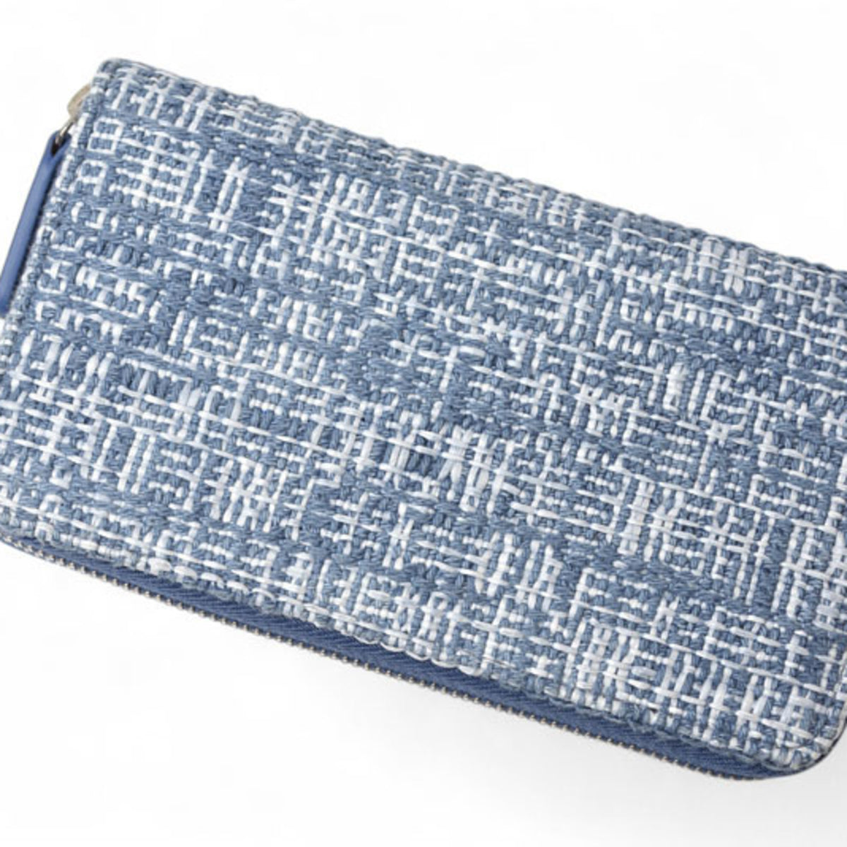 Chanel Blue Tweed Wallet (Bi-Fold) (Pre-Owned)