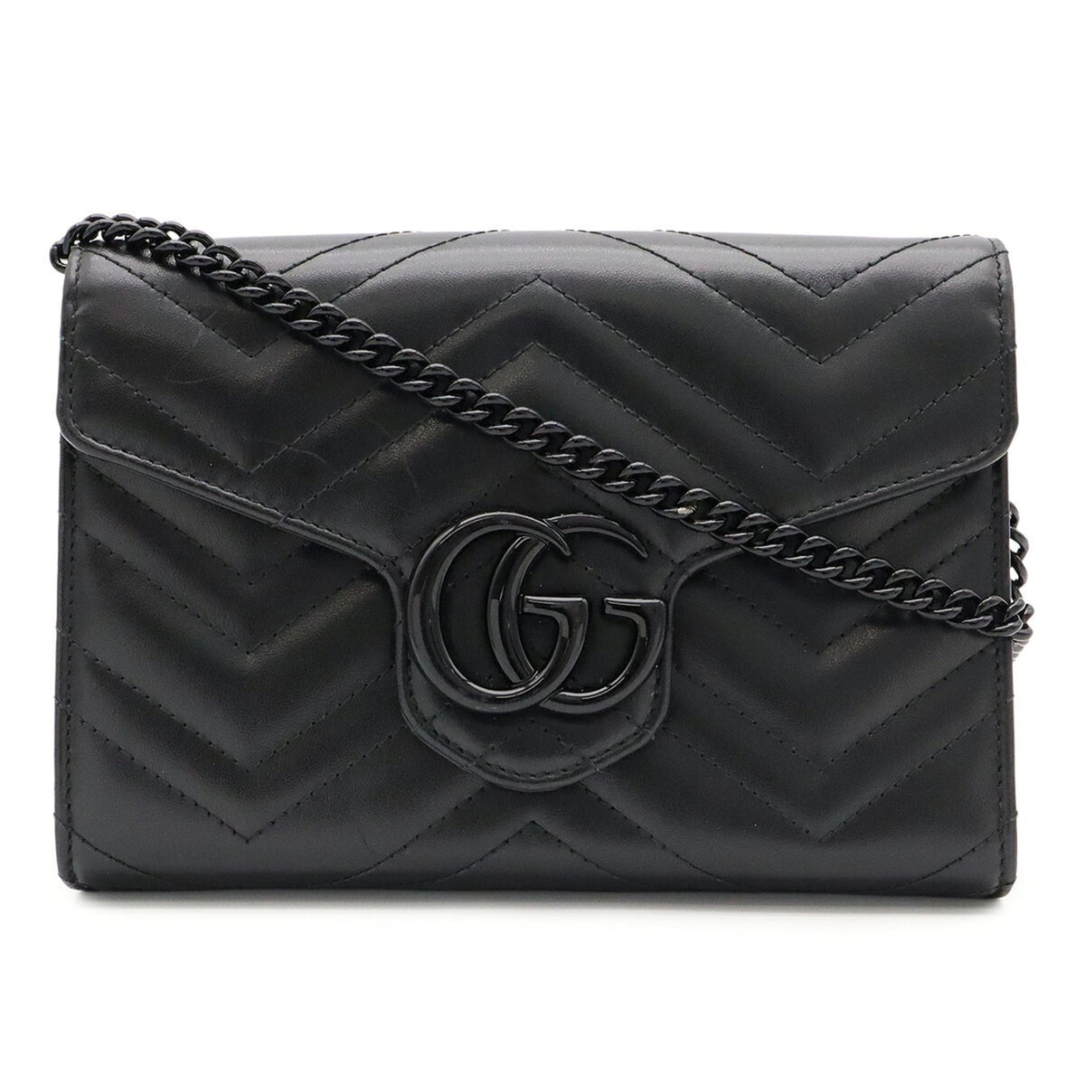 Gucci Black Quilting Clutch Bag Shoulder Bag (Pre-Owned)