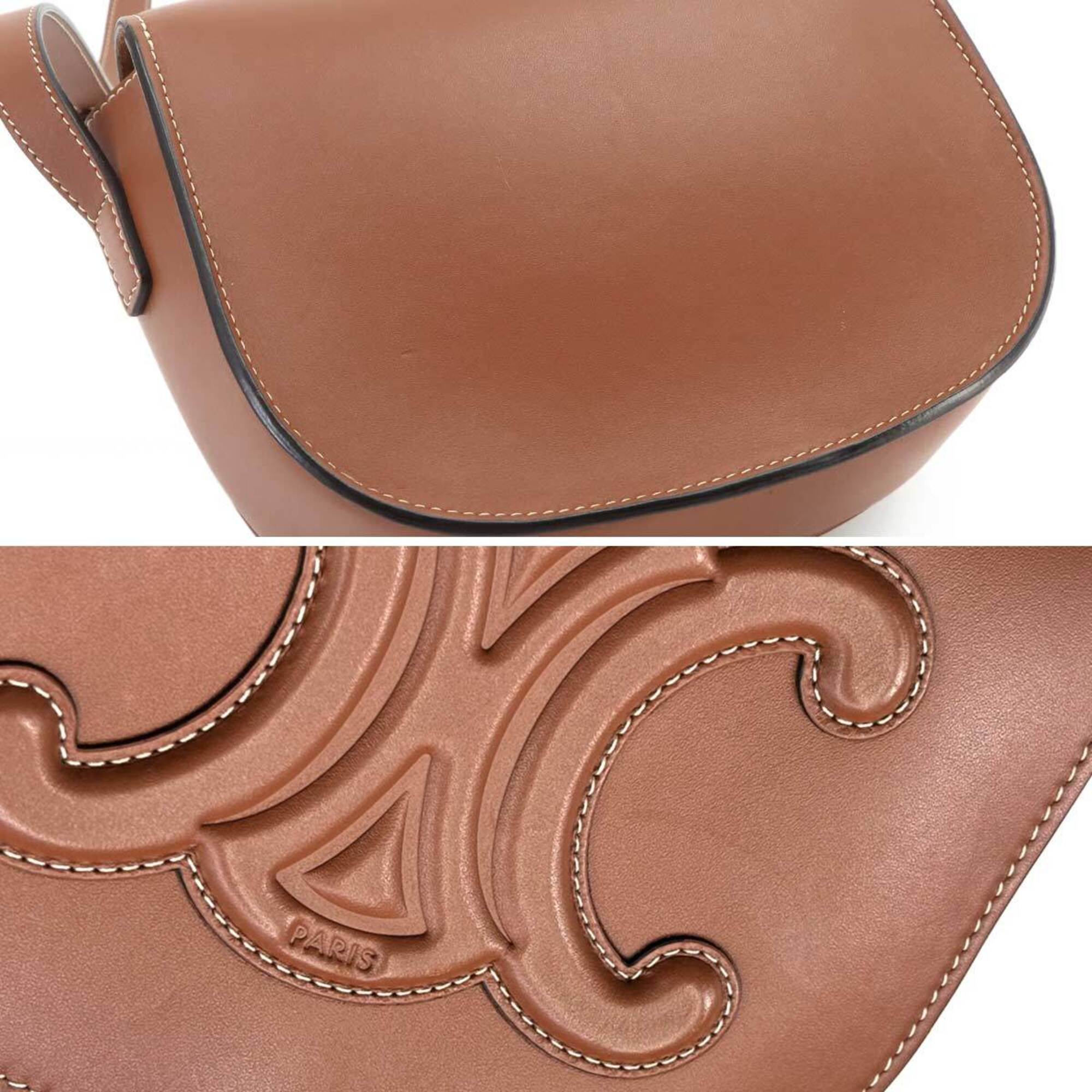 Celine Brown Leather Shoulder Bag (Pre-Owned)