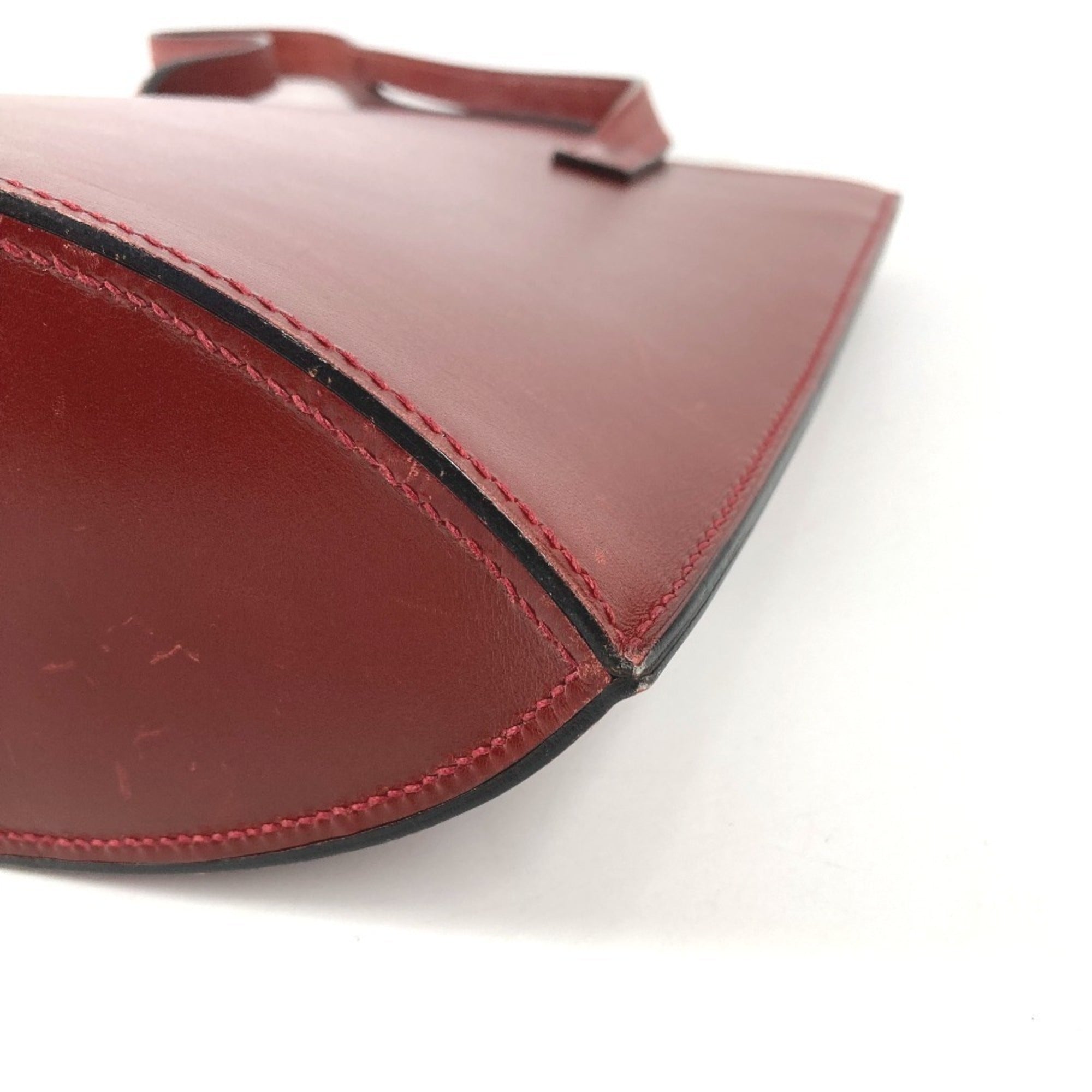 Hermes Brown Box Calf Leather Handbag Shoulder Bag Tote Bag (Pre-Owned)