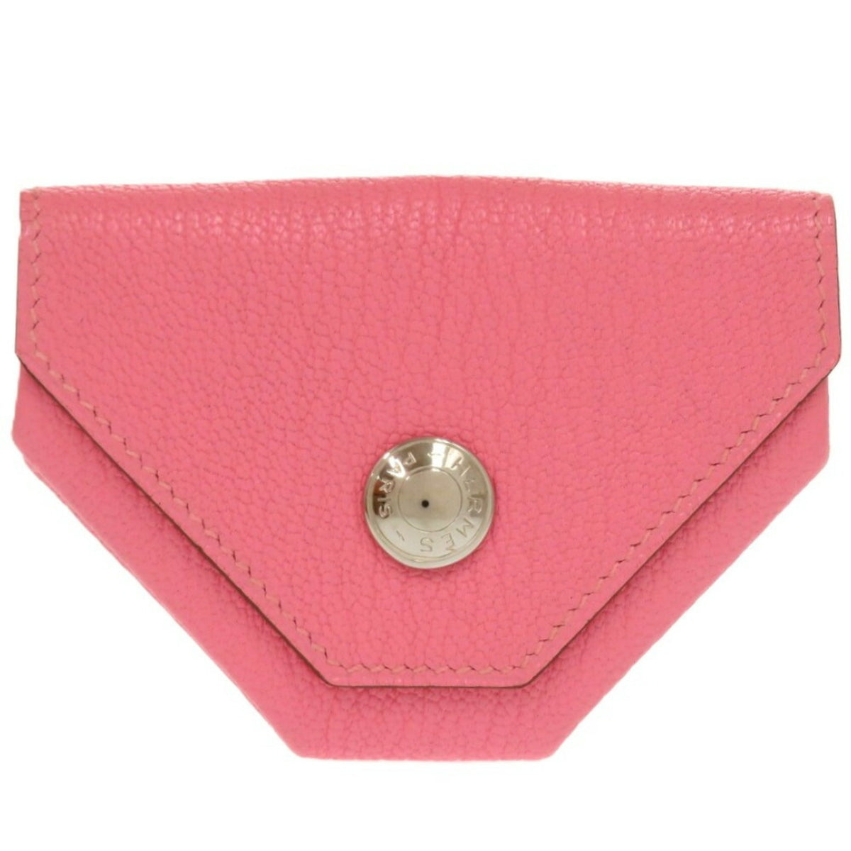 Hermes Pink Chevre Leather Coin Purse/Coin Case (Pre-Owned)