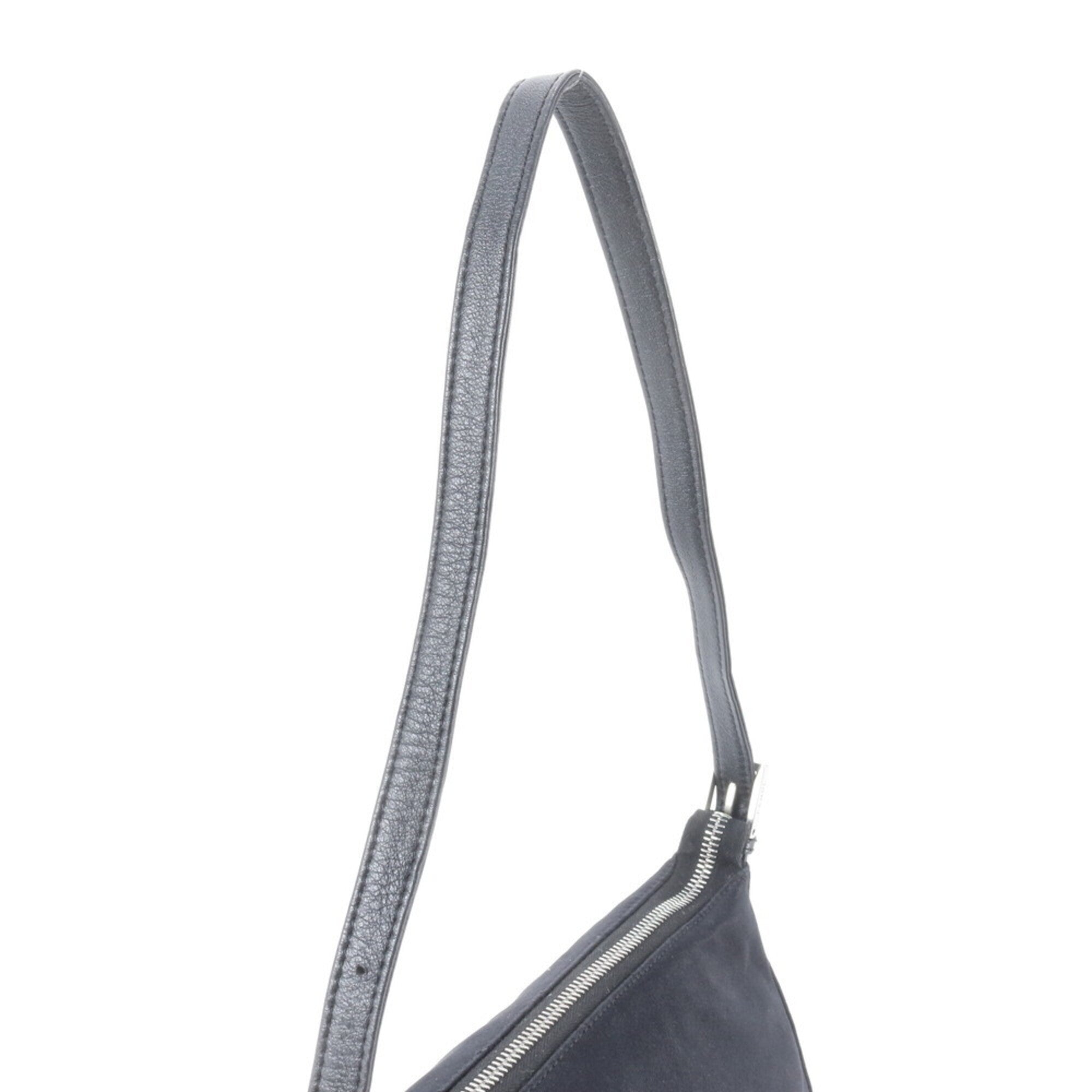 Fendi Black Canvas Leather Handbag Shoulder Bag (Pre-Owned)