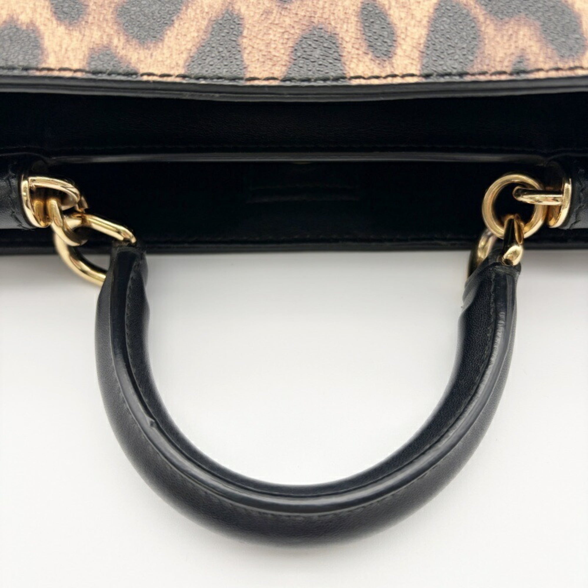 Dolce & Gabbana Sicily Leather Handbag Shoulder Bag (Pre-Owned)
