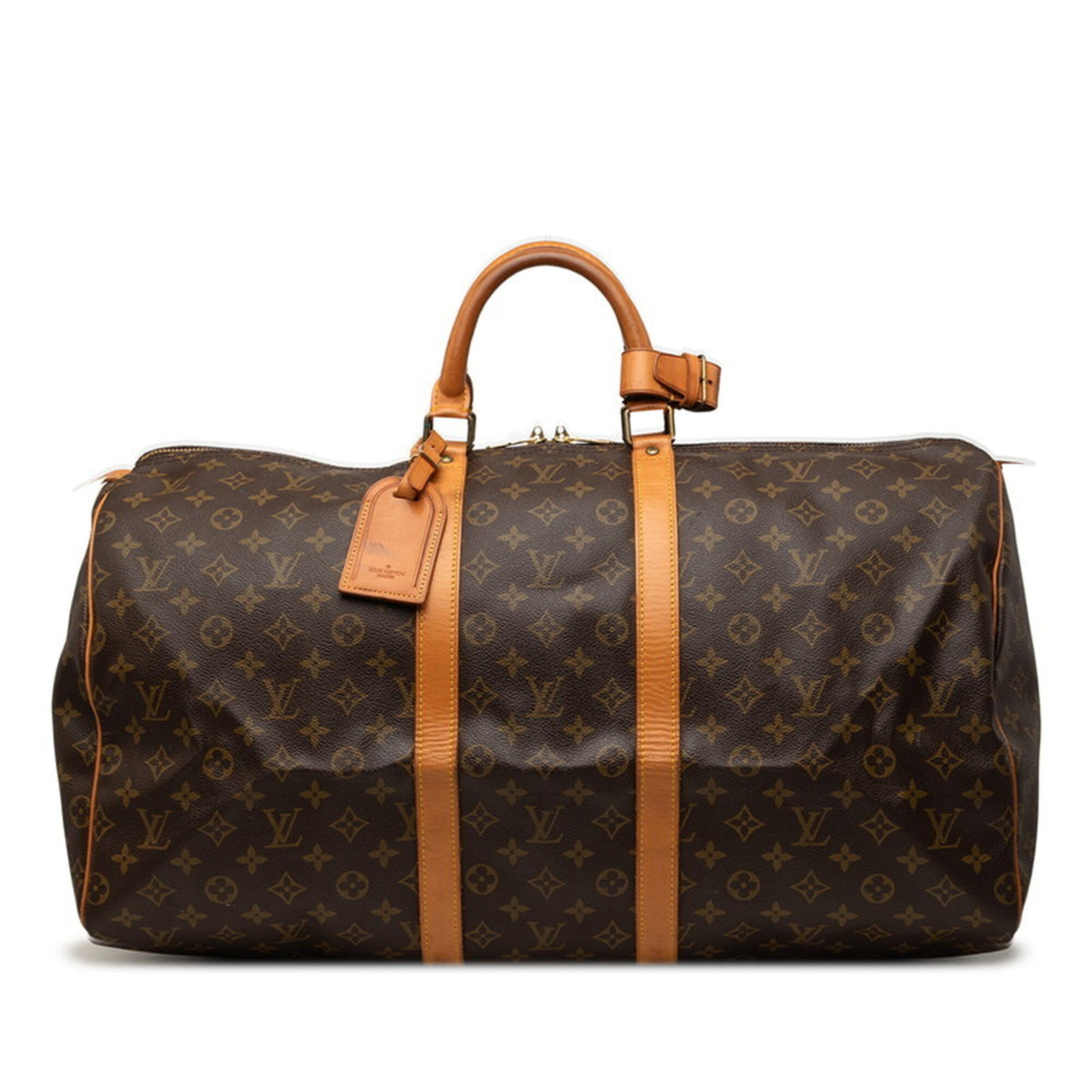Louis Vuitton Brown Pvc Leather Boston Bag (Pre-Owned)