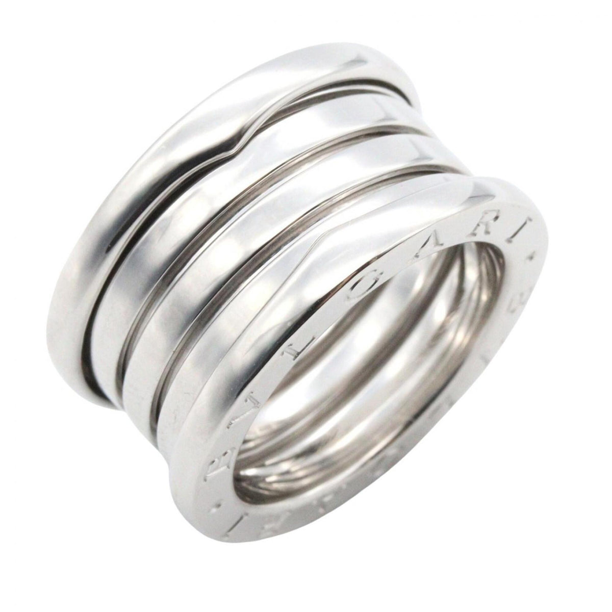 Bvlgari Silver White Gold (18K) Band Ring (Pre-Owned)