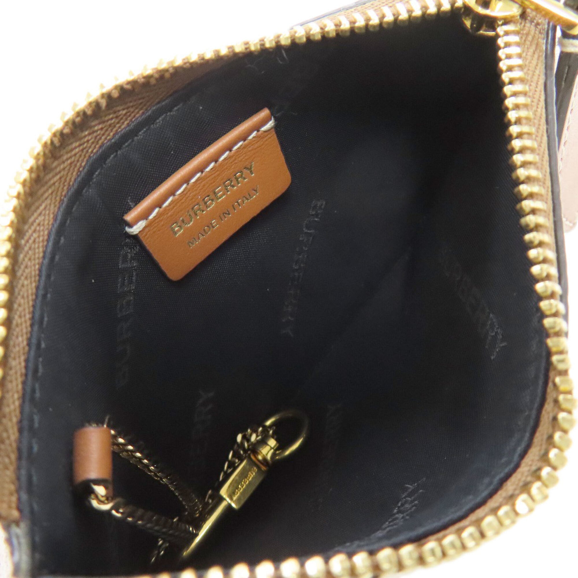 Burberry Beige Leather Coin Purse/Coin Case (Pre-Owned)
