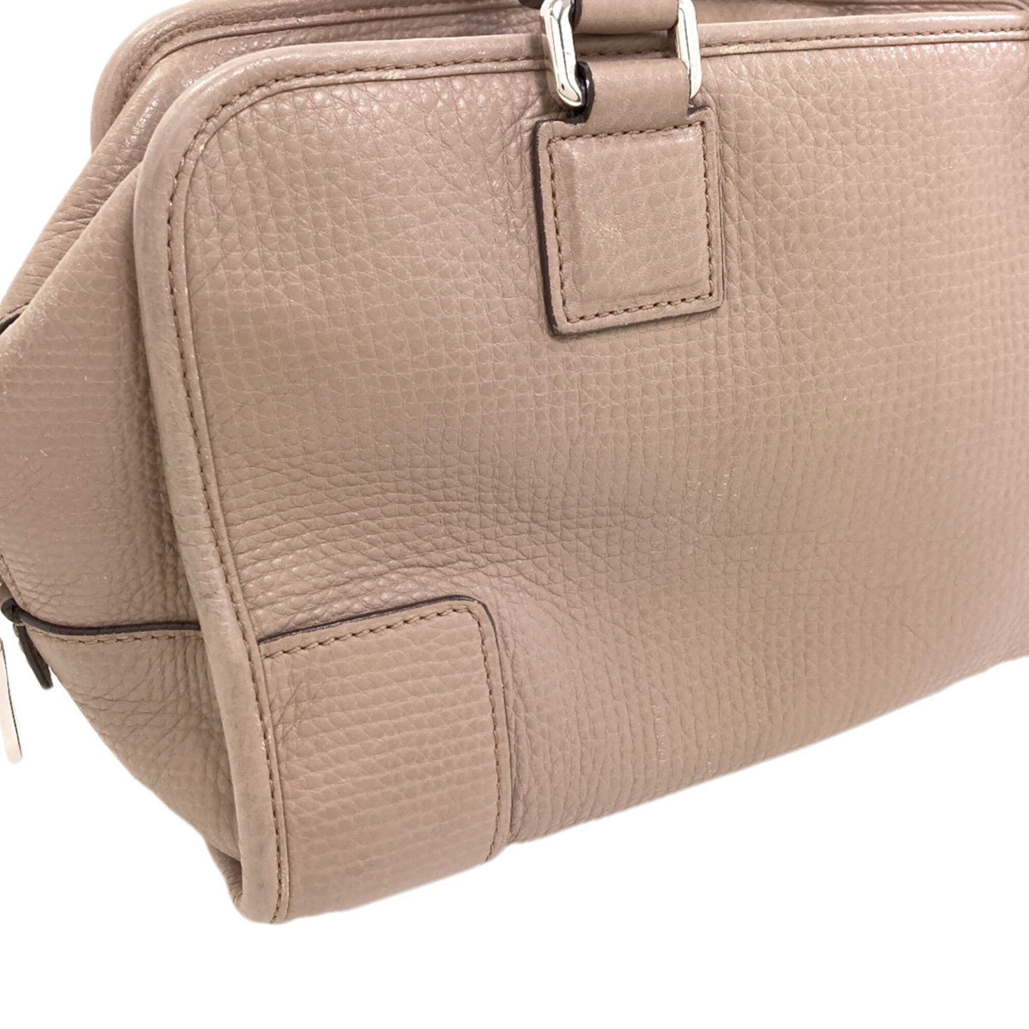 Loewe Amazona Grayish Leather Handbag (Pre-Owned)